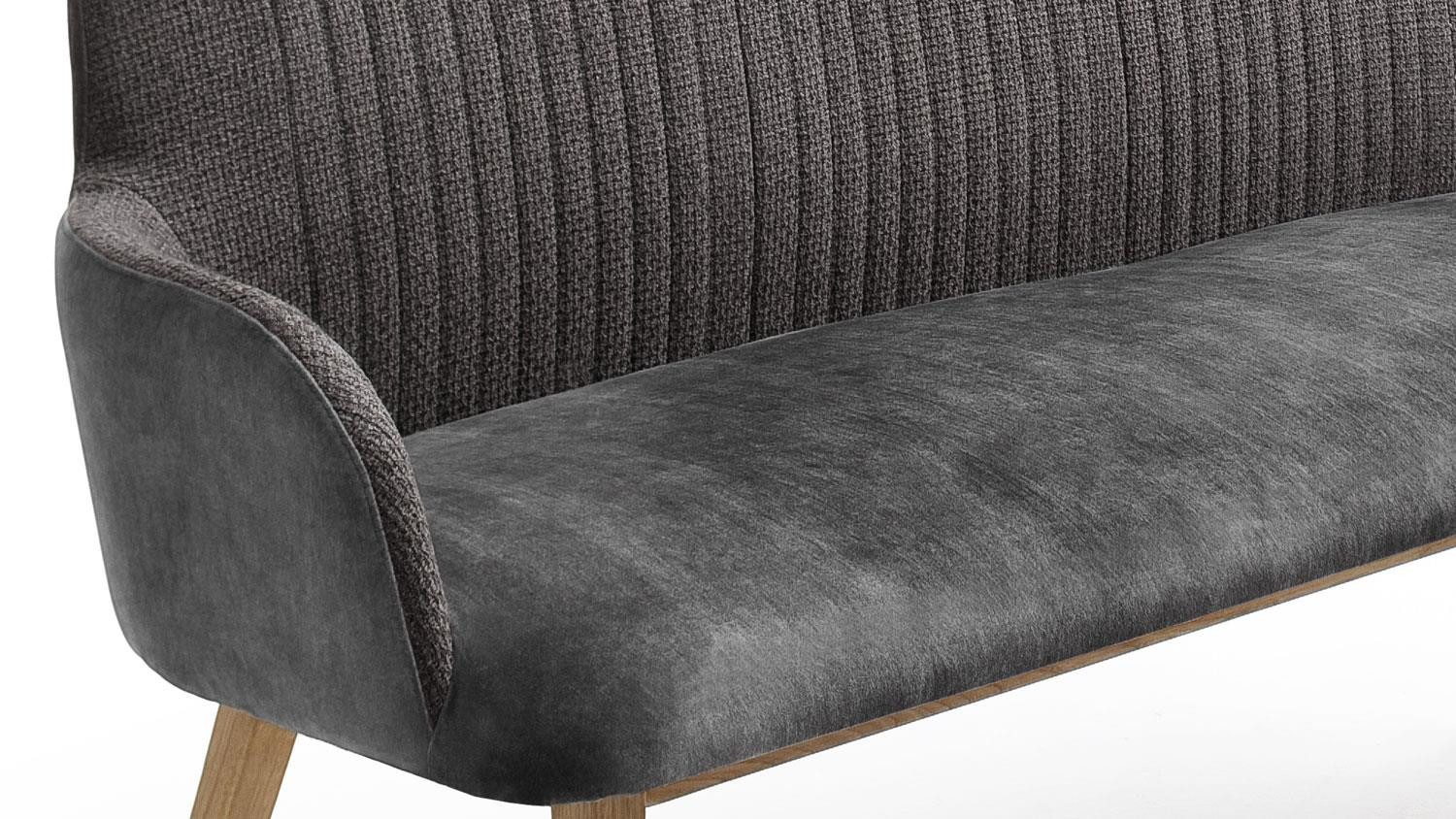MCA furniture Polsterbank Polsterbank Oklahoma Sitzbank Bezug Stoff anthrazit 157 cm