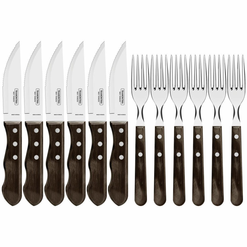 Tramontina Steakbesteck JUMBO 12-tlg., Edelstahl
