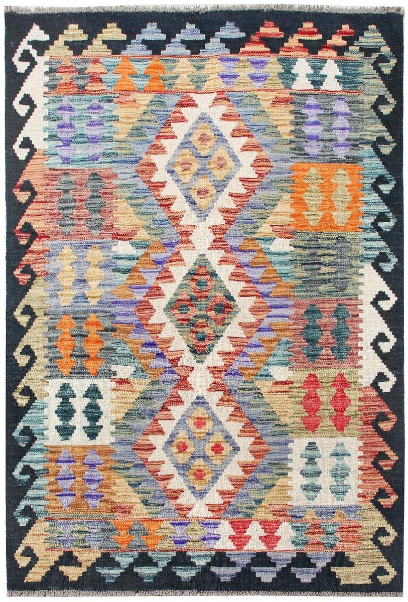 Orientteppich Kelim Afghan 104x150 Handgewebter Orientteppich, Nain Trading, rechteckig, Höhe: 3 mm
