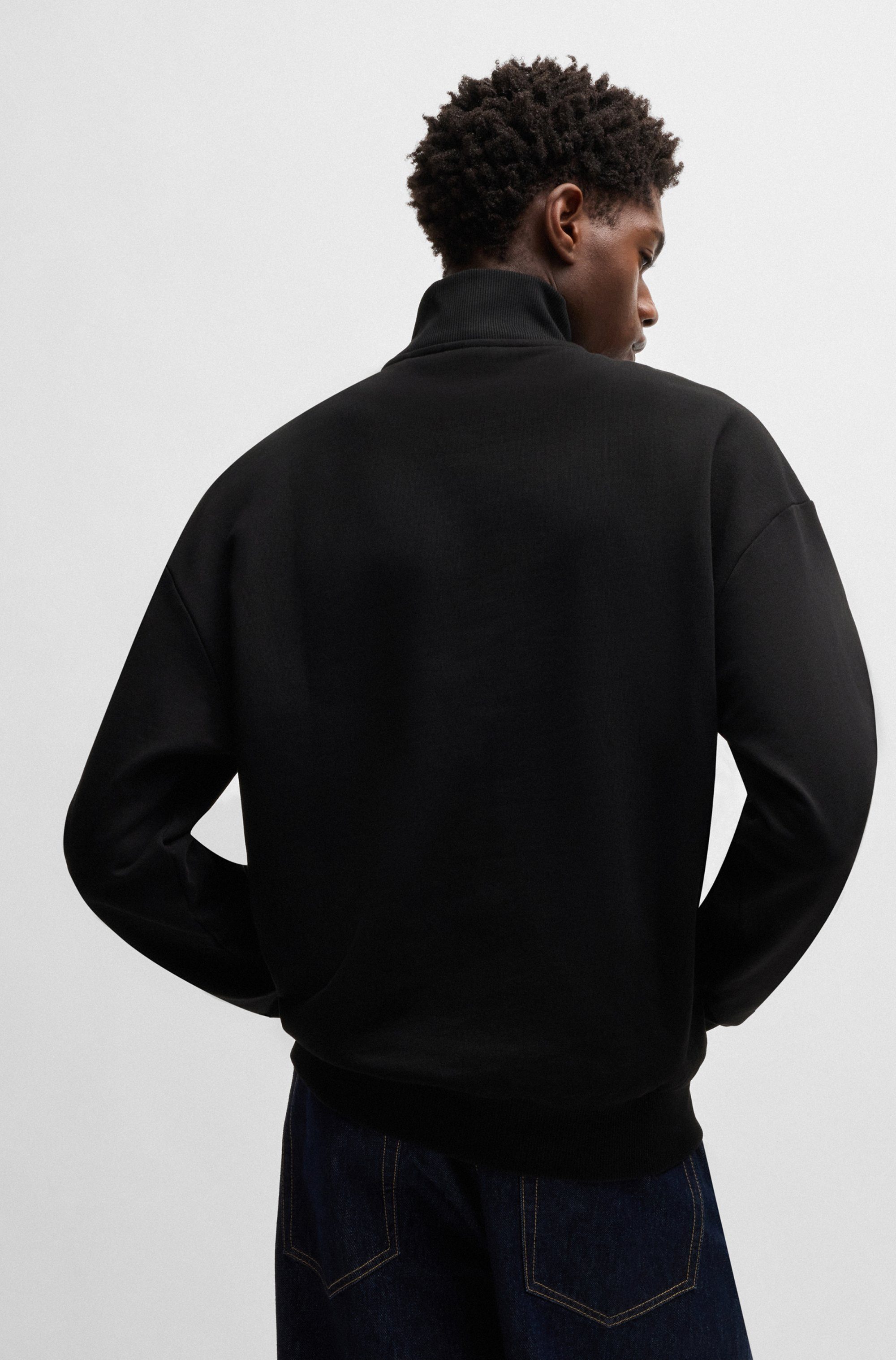 HUGO Blue Sweatshirt Neeler mit Troyerkragen günstig online kaufen