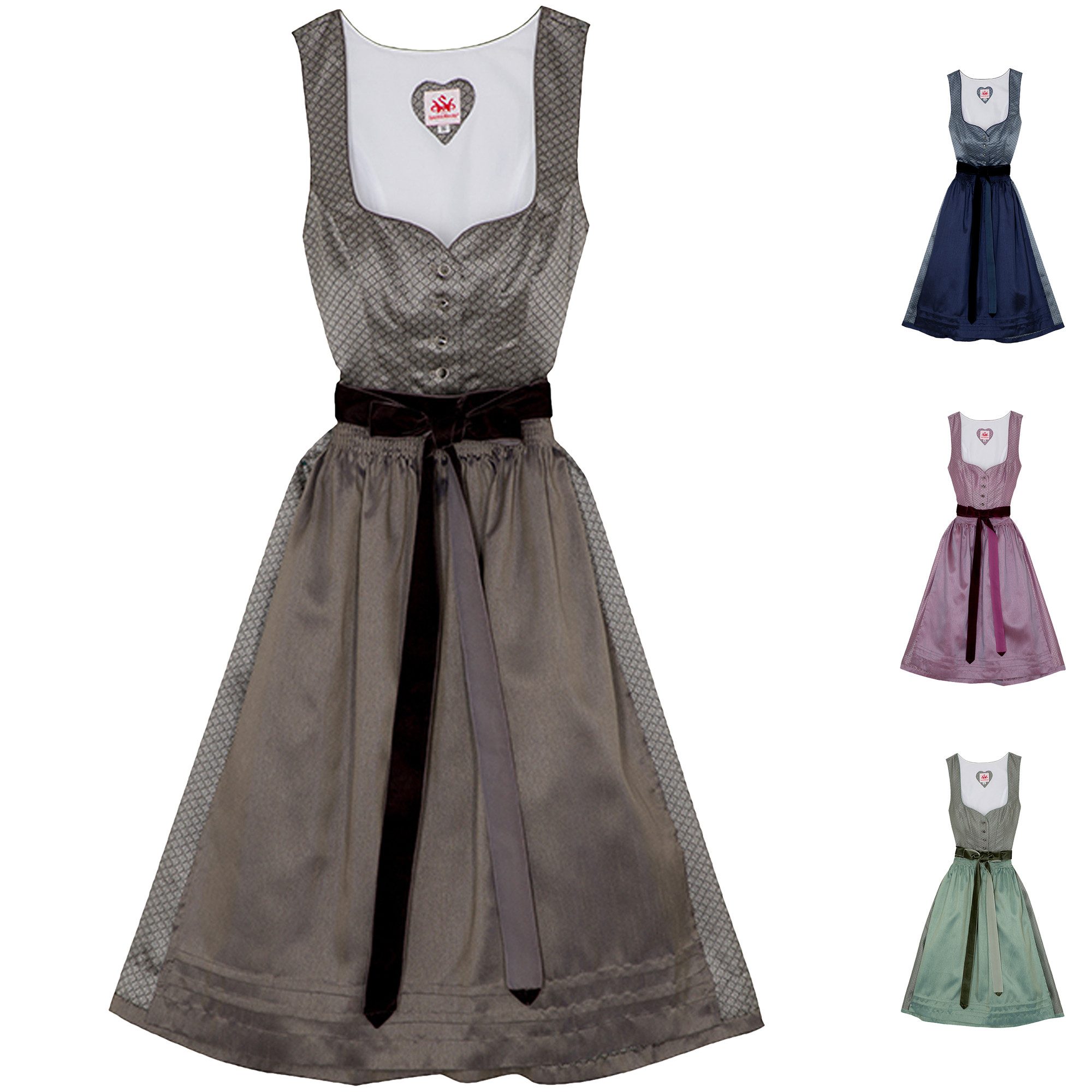 Spieth & Wensky Dirndl Deich Dirndl Dirndl Deich Lange-Dirndl Kleid 2-teiliges Trachtenkleid