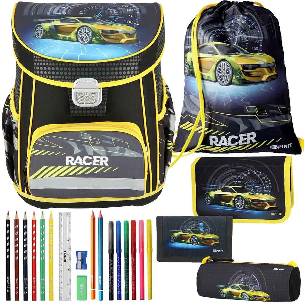 Spirit Schulranzen Set Vision 11-teilig 2025 Jungen schwarz Racer