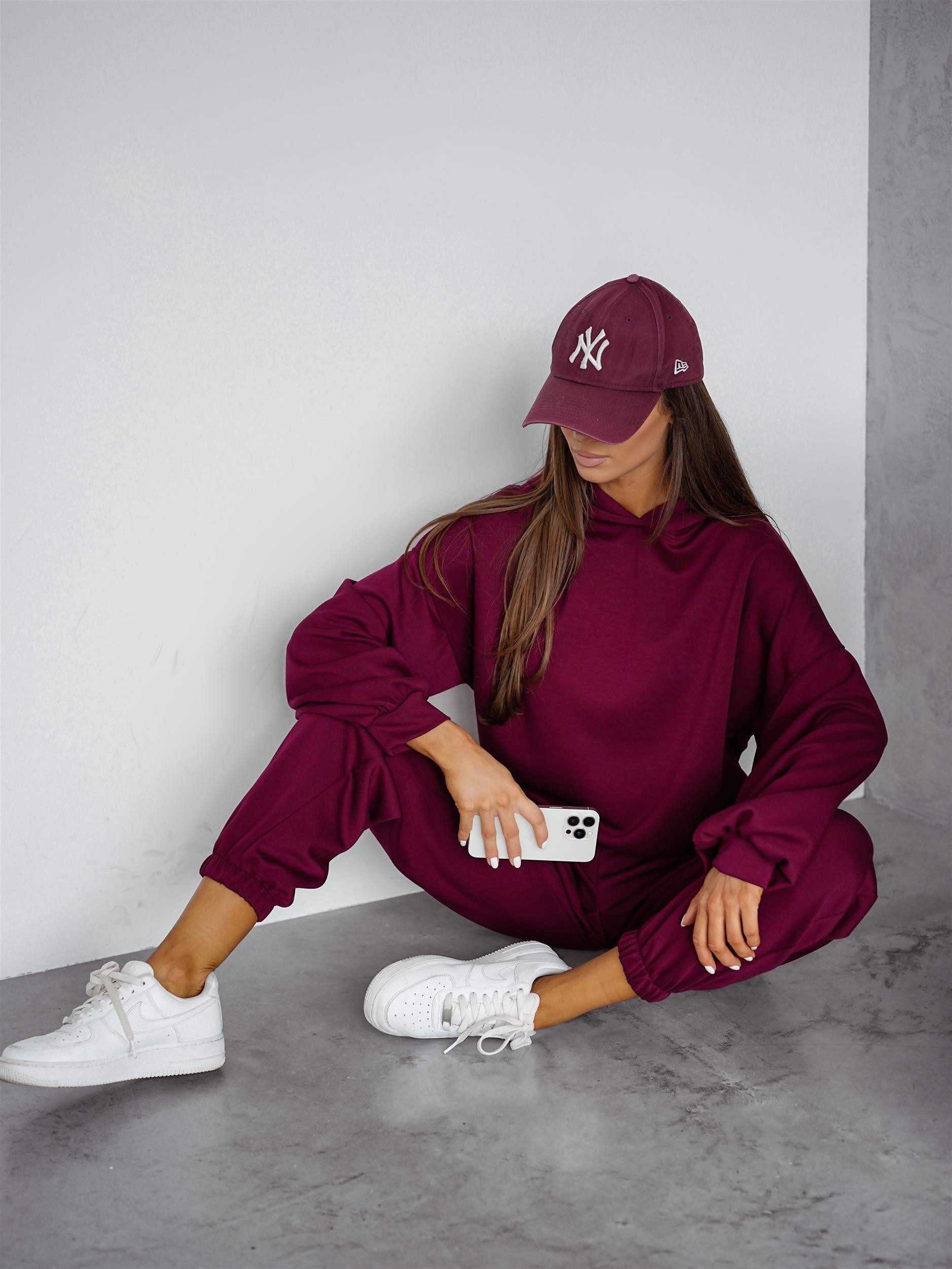 EloModa Jogginganzug Damen Trainingsanzug Oversize Jogginganzug 2-teilig Hoodie und Jogging (2-tlg)