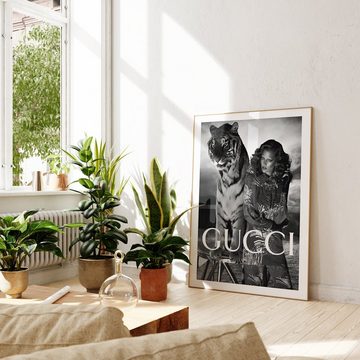 JUSTGOODMOOD Poster Premium ® Gucci Poster · Tiger · ohne Rahmen, Poster in verschiedenen Größen verfügbar