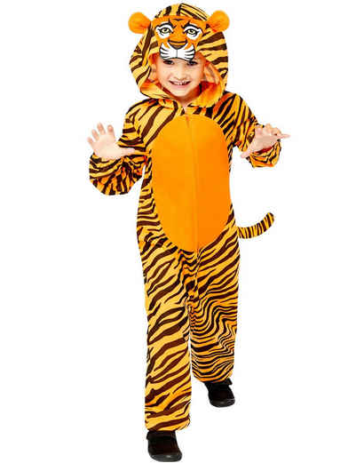 Amscan Kostüm Tiger Kostüm für Kinder - Onesie, Overall Tierkos