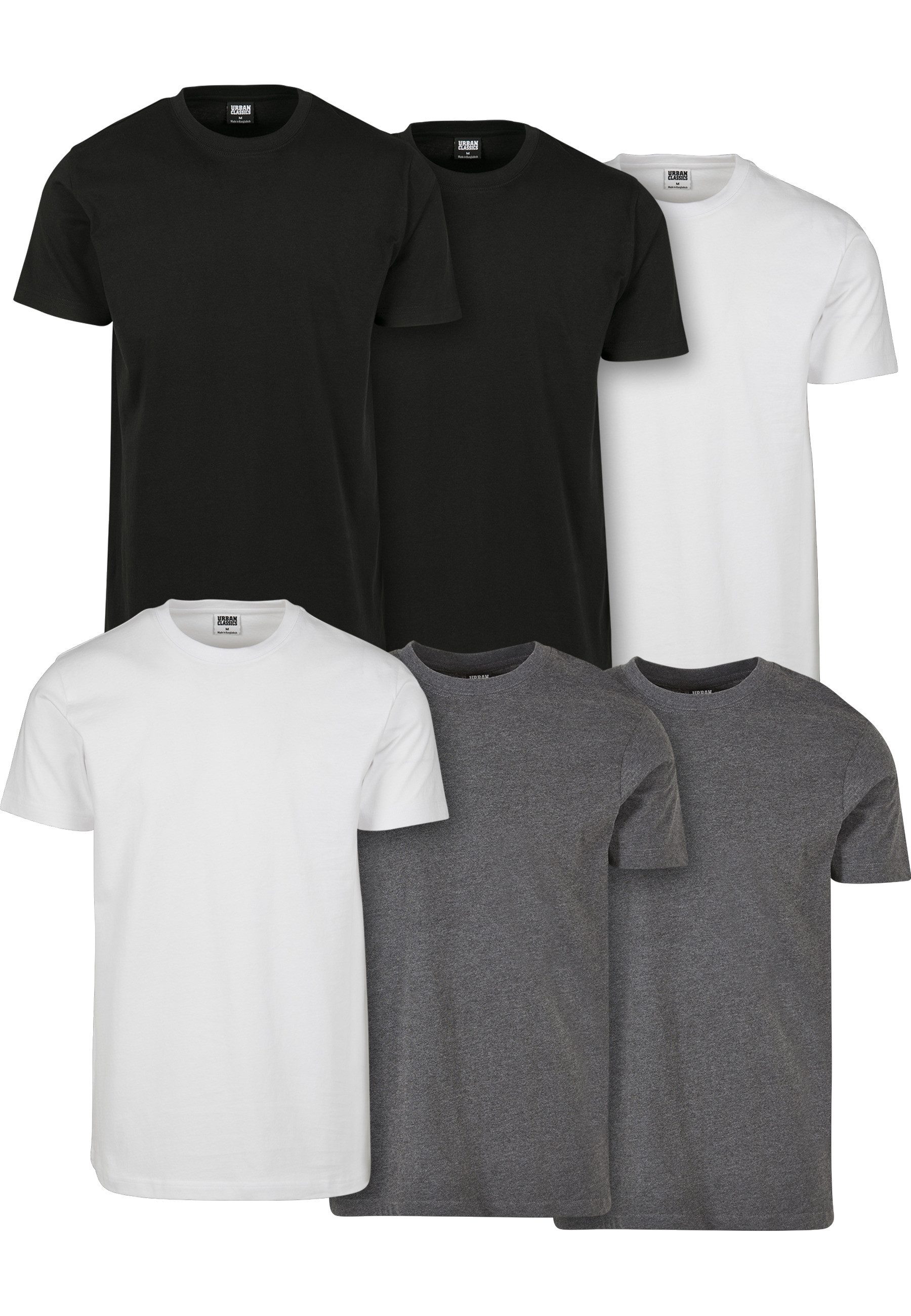 URBAN CLASSICS T-Shirt Urban Classics Herren Basic Tee 6-Pack (1-tlg)