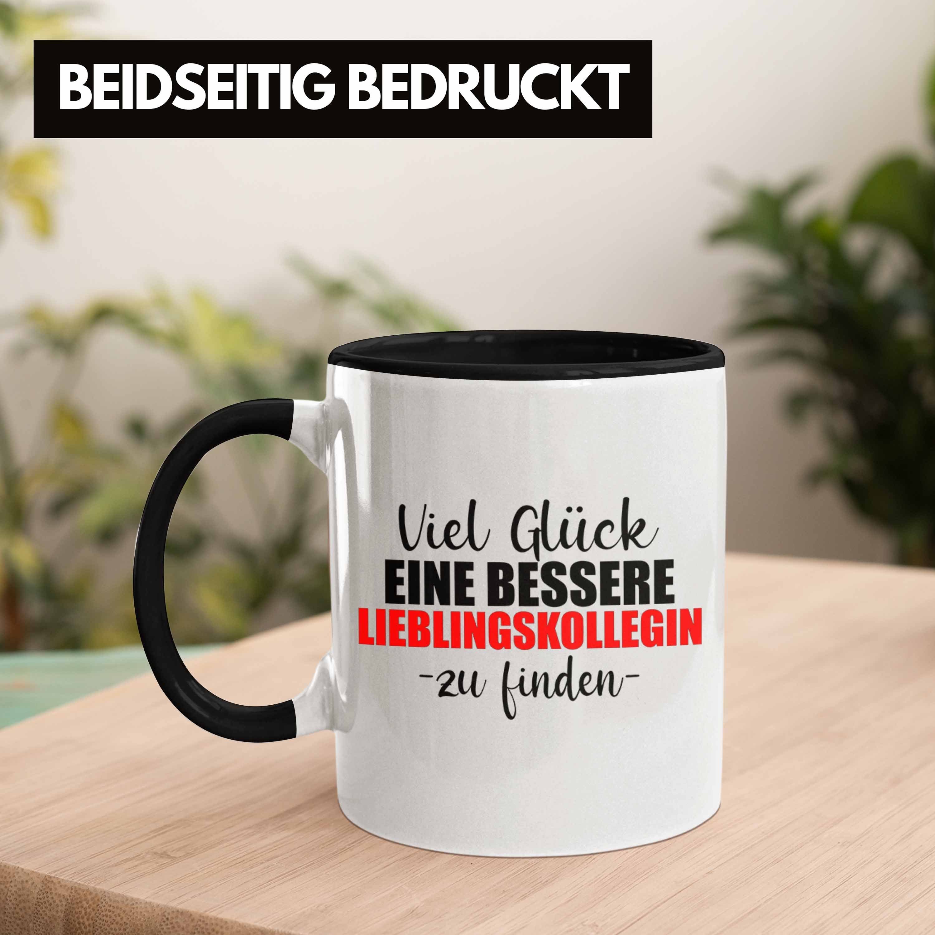 Geschenk Lustig Gluck Tasse - Viel Lieblingskollegin Trendation Trendation Kollegin - Jobwechsel Besseren Kollege Abschiedsgeschenk Tasse Sprüche Schwarz