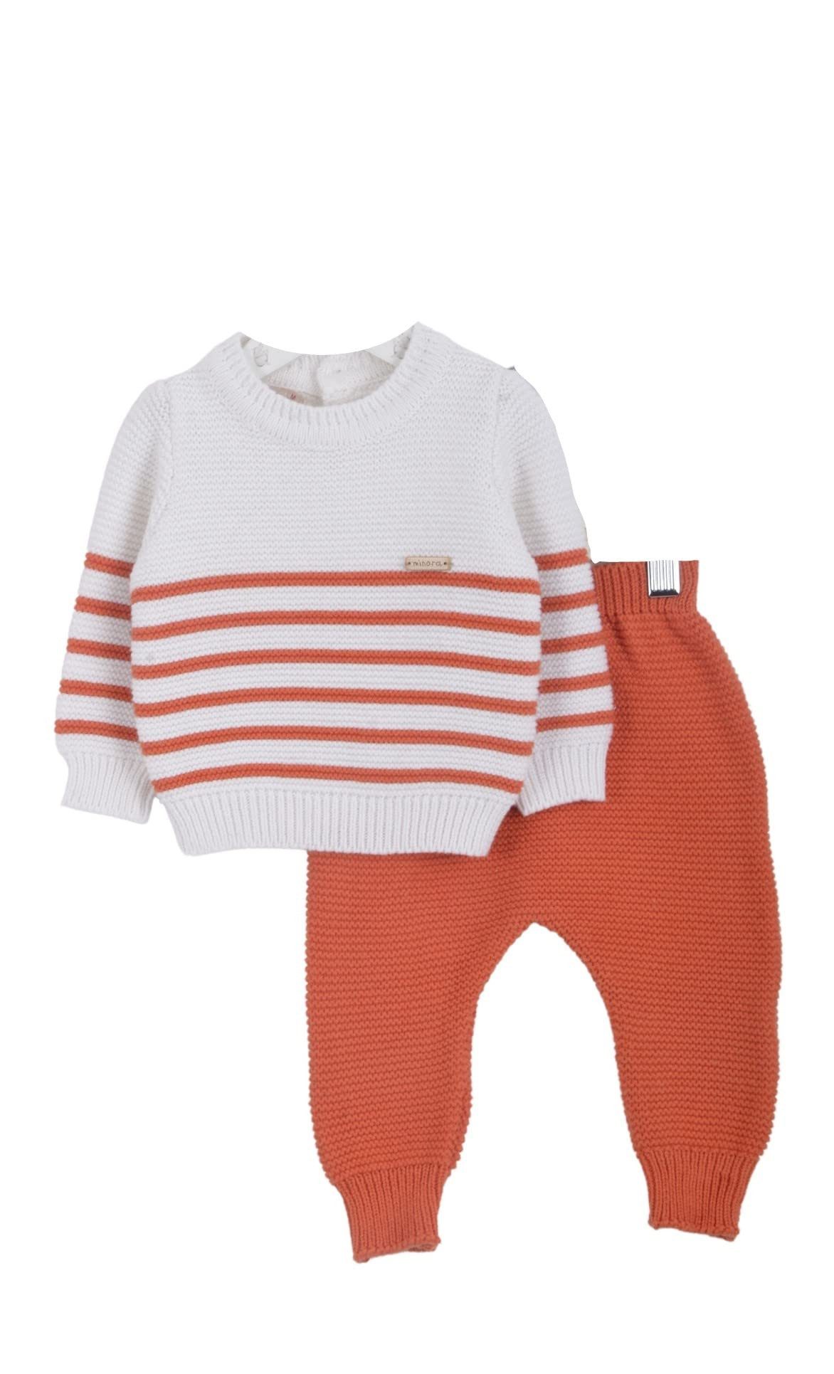 Orange-Gestreiftes Set