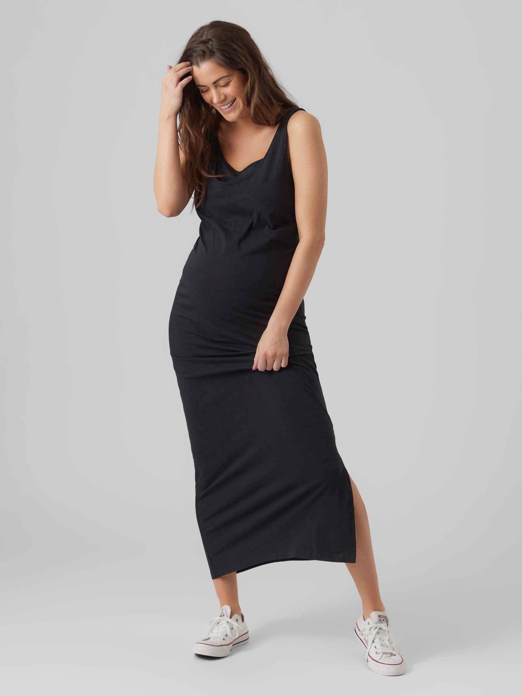 Mamalicious Shirtkleid 2 in 1 Umstands Maxi MLMIA NELL für (lang) MLMIA NELL SL JRS MAXI DRESS 2F E.A.NOOS