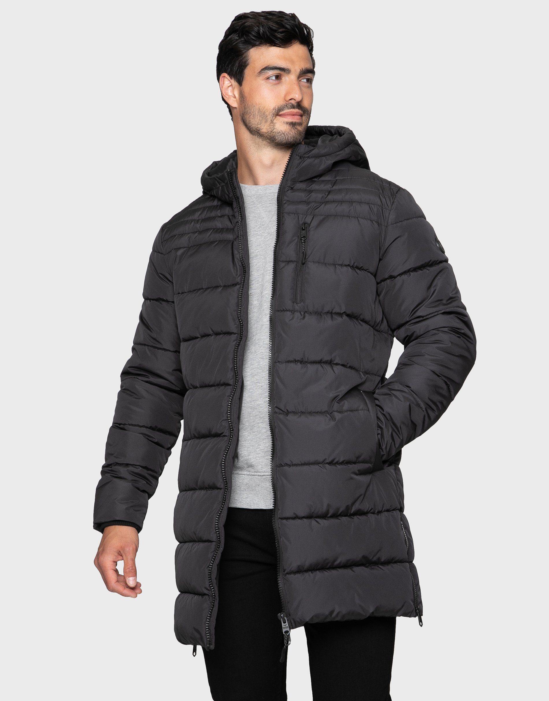 Threadbare Wintermantel THB Jacket Pike Black - schwarz