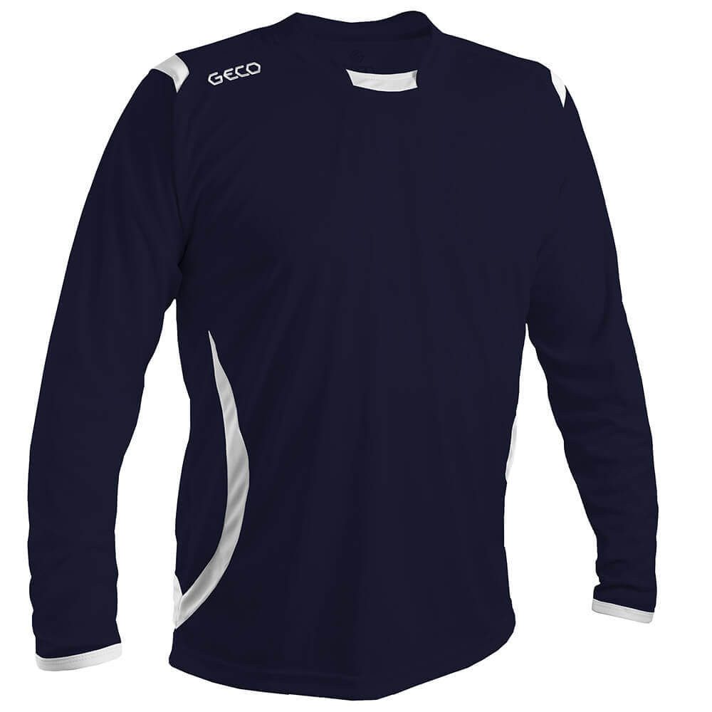 Geco Langarmshirt Levante (100% Polyester) dunkelblau/weiss günstig online kaufen