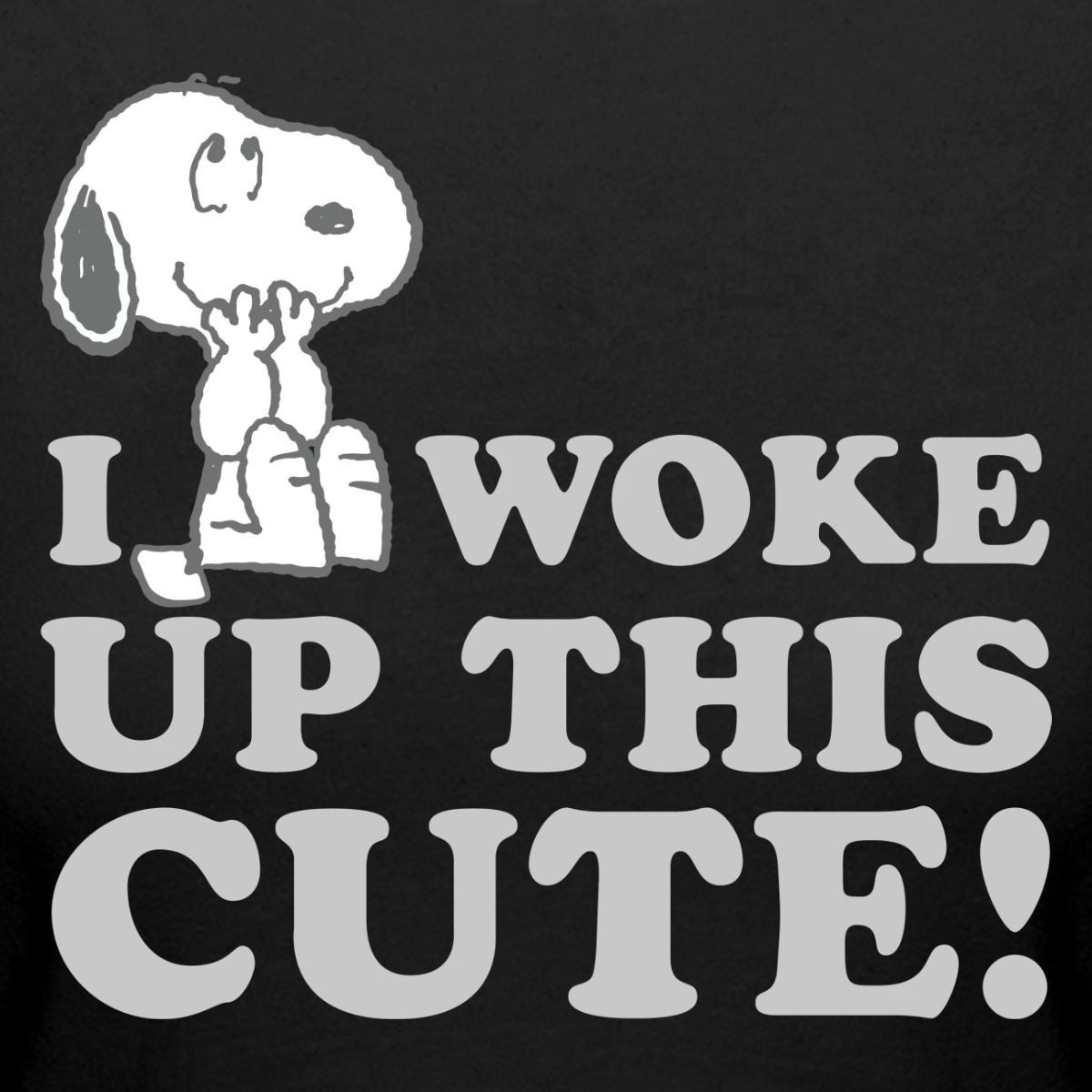 Spreadshirt T-Shirt Peanuts Snoopy I Woke Up This Cute Crop Top (1-tlg)