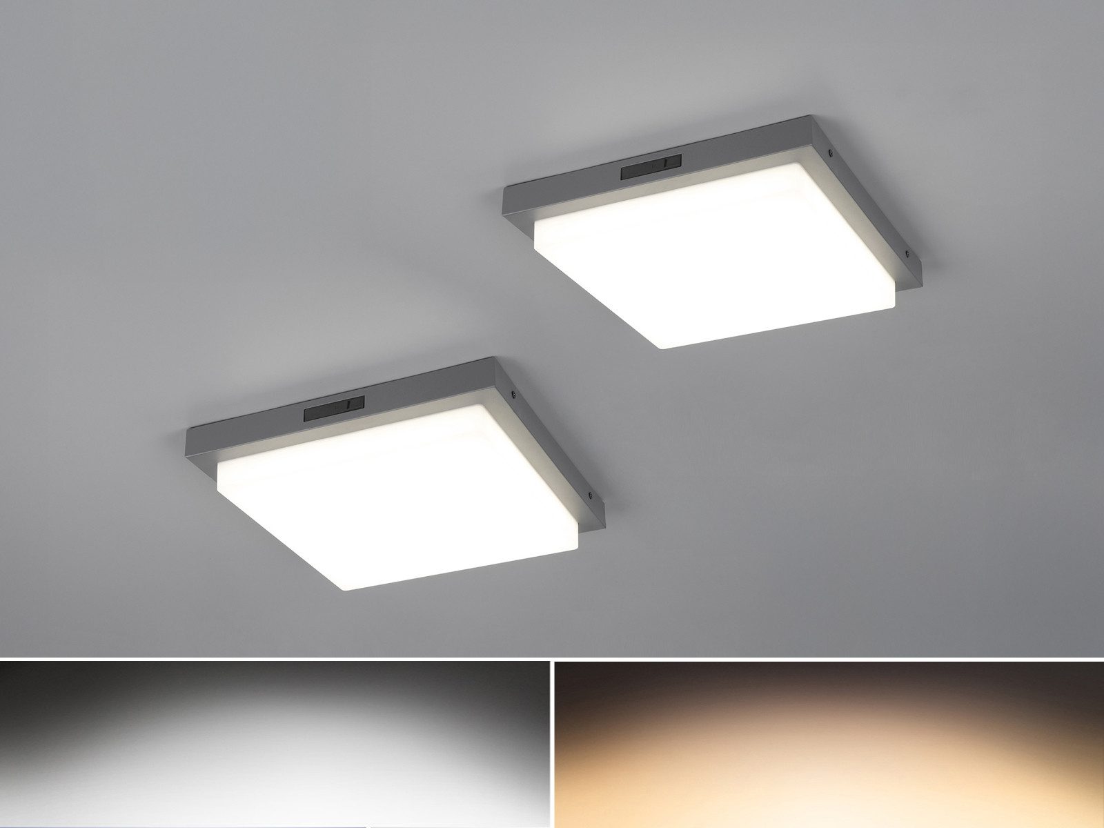 TRIO Leuchten LED Außen-Wandleuchte, Bewegungsmelder, LED fest integriert, Warmweiß, Neutralweiß, 2er SET Wand Außenleuchte mit Zahlenset zur Hausnummer Beleuchtung