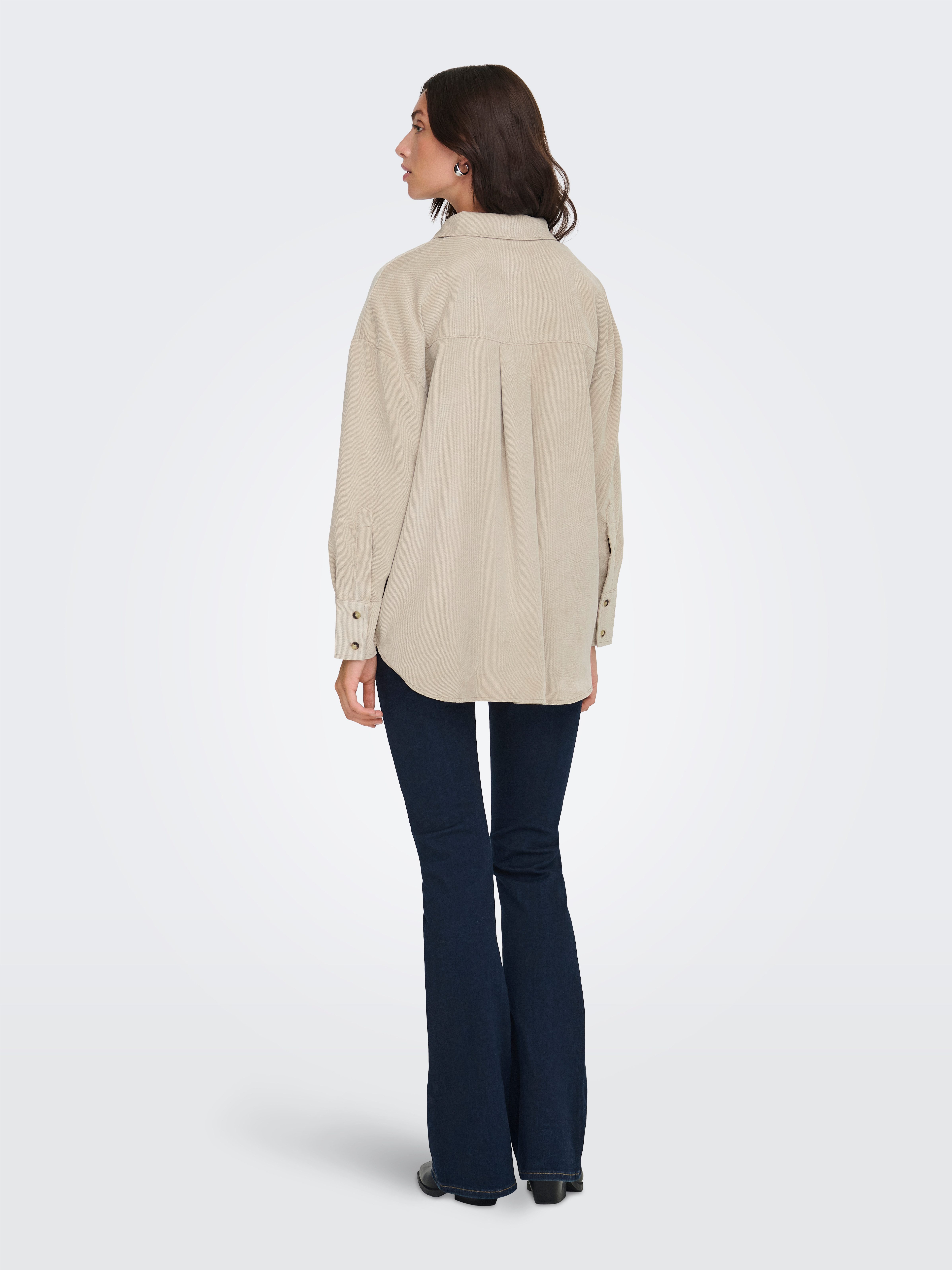 ONLY Langarmbluse ONLMARIKE LIFE L/S CORD LOOSE SHIRT PNT