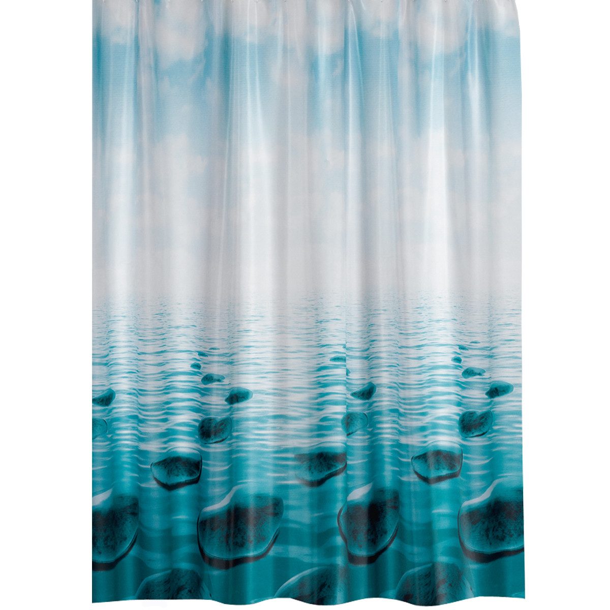 Ekershop Duschvorhang Textil "Stein im Meer" günstig online kaufen
