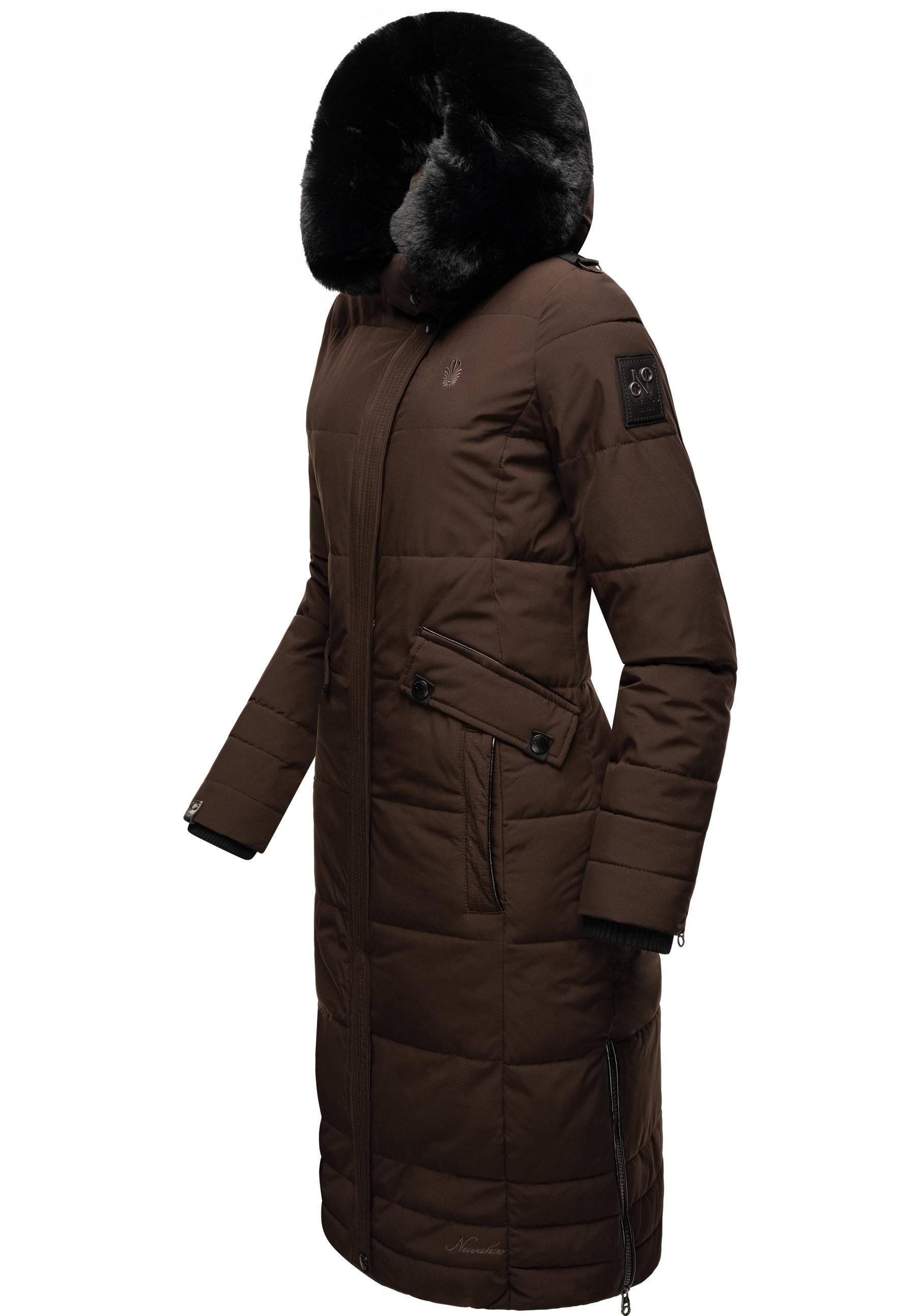 Navahoo Wintermantel "Fahmiyaa", Edler Steppmantel mit weicher Kunstfellkap günstig online kaufen