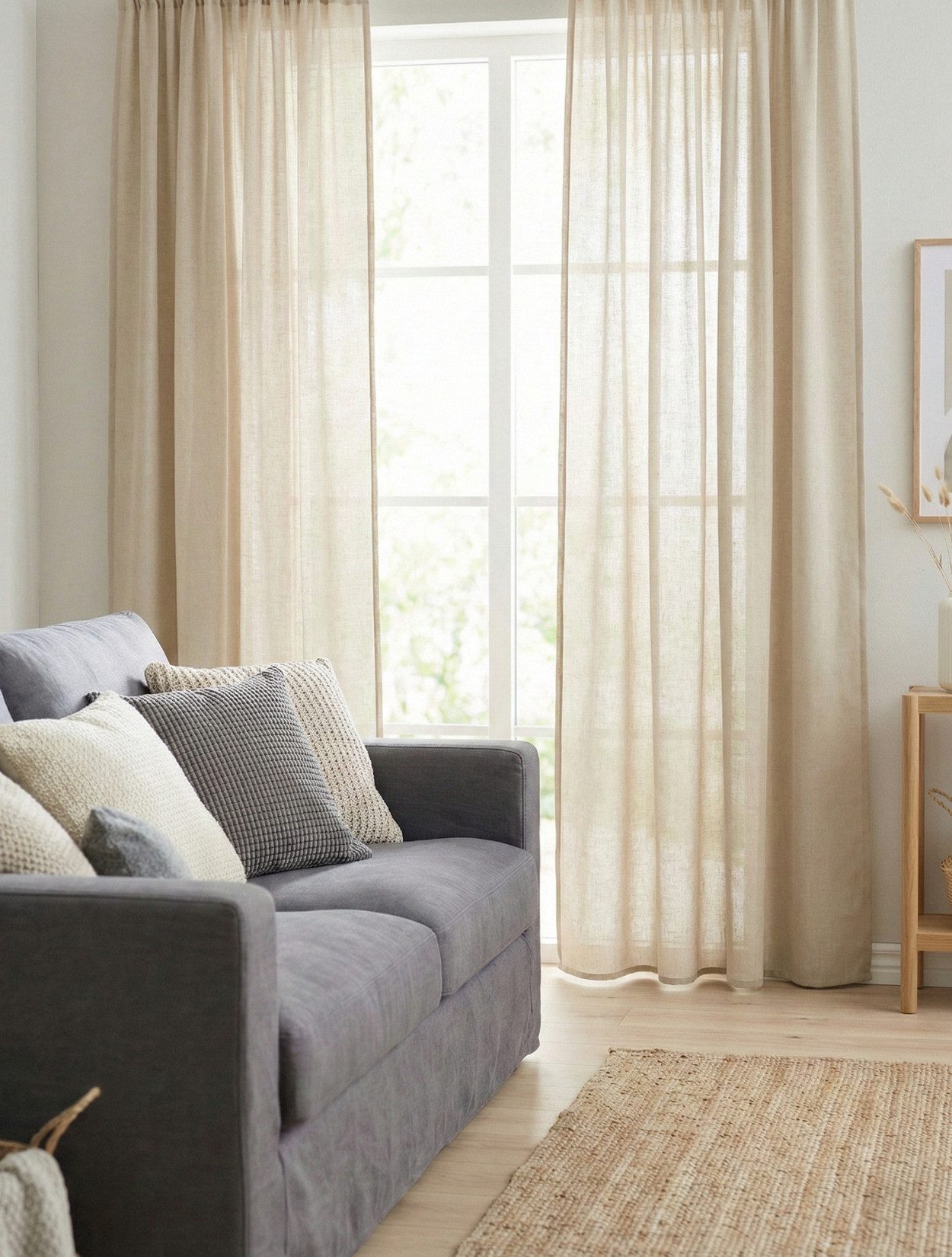 Wirth Vorhang Sunday (1 St), Kräuselband, halbtransparent, Jacquard, nach Maß