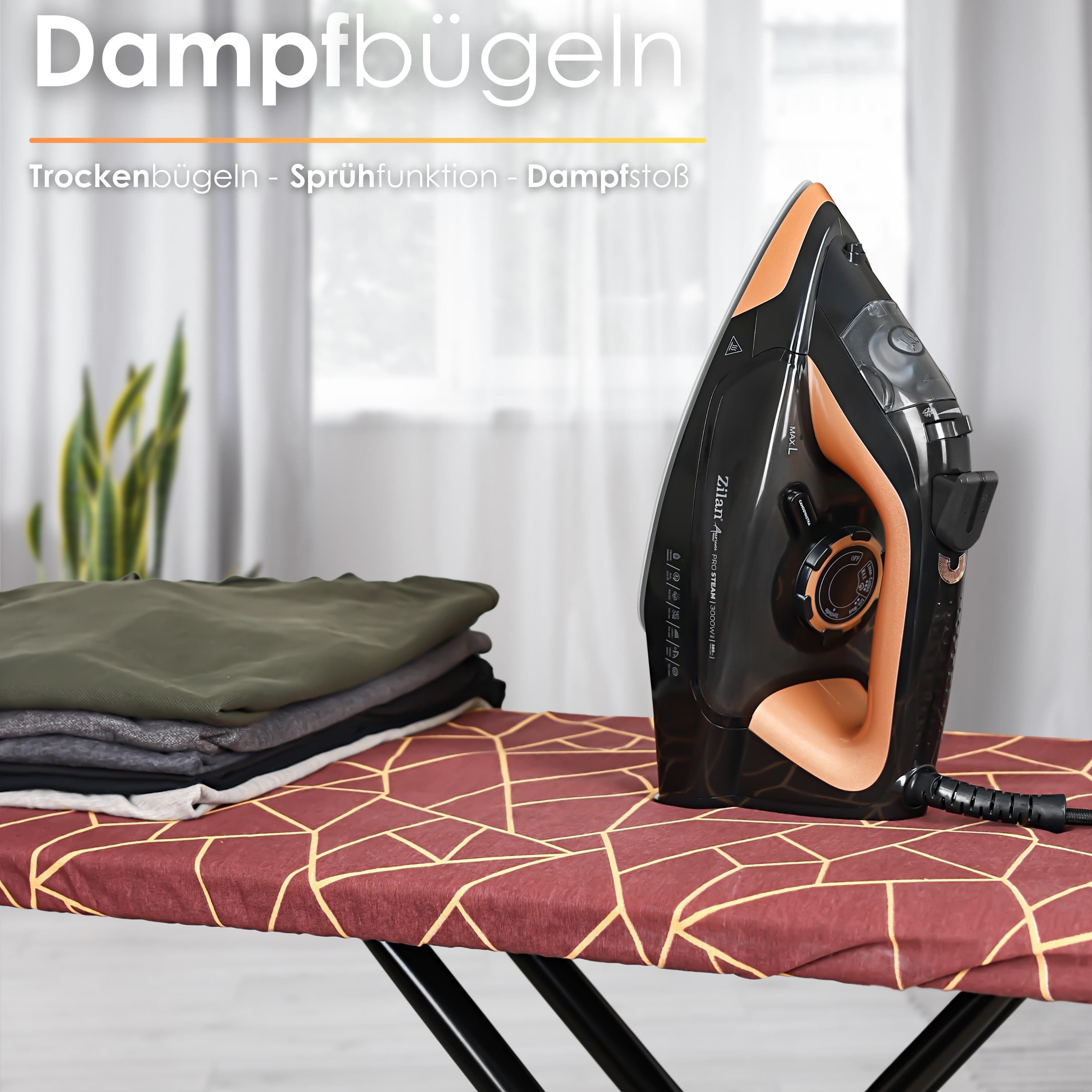 Zilan Dampfbügeleisen ZLN-4247, 3000 W, Keramikbeschichtung,Selbstreinigungsfunktion,Automatische Abschaltung