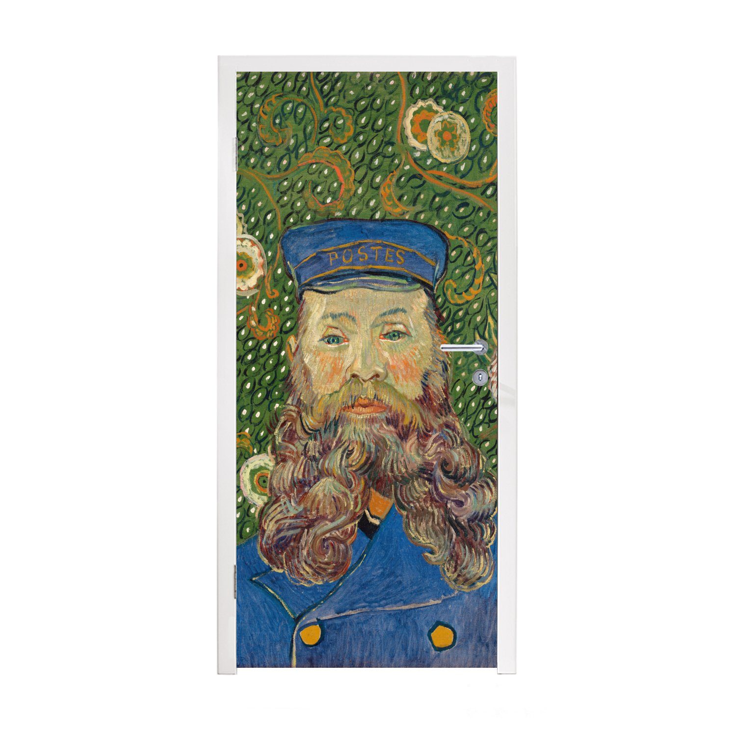 - Türaufkleber, Türtapete van des Matt, Roulin (1 Postboten St), Joseph für 75x205 Tür, cm MuchoWow Vincent bedruckt, Porträt Gogh, Fototapete