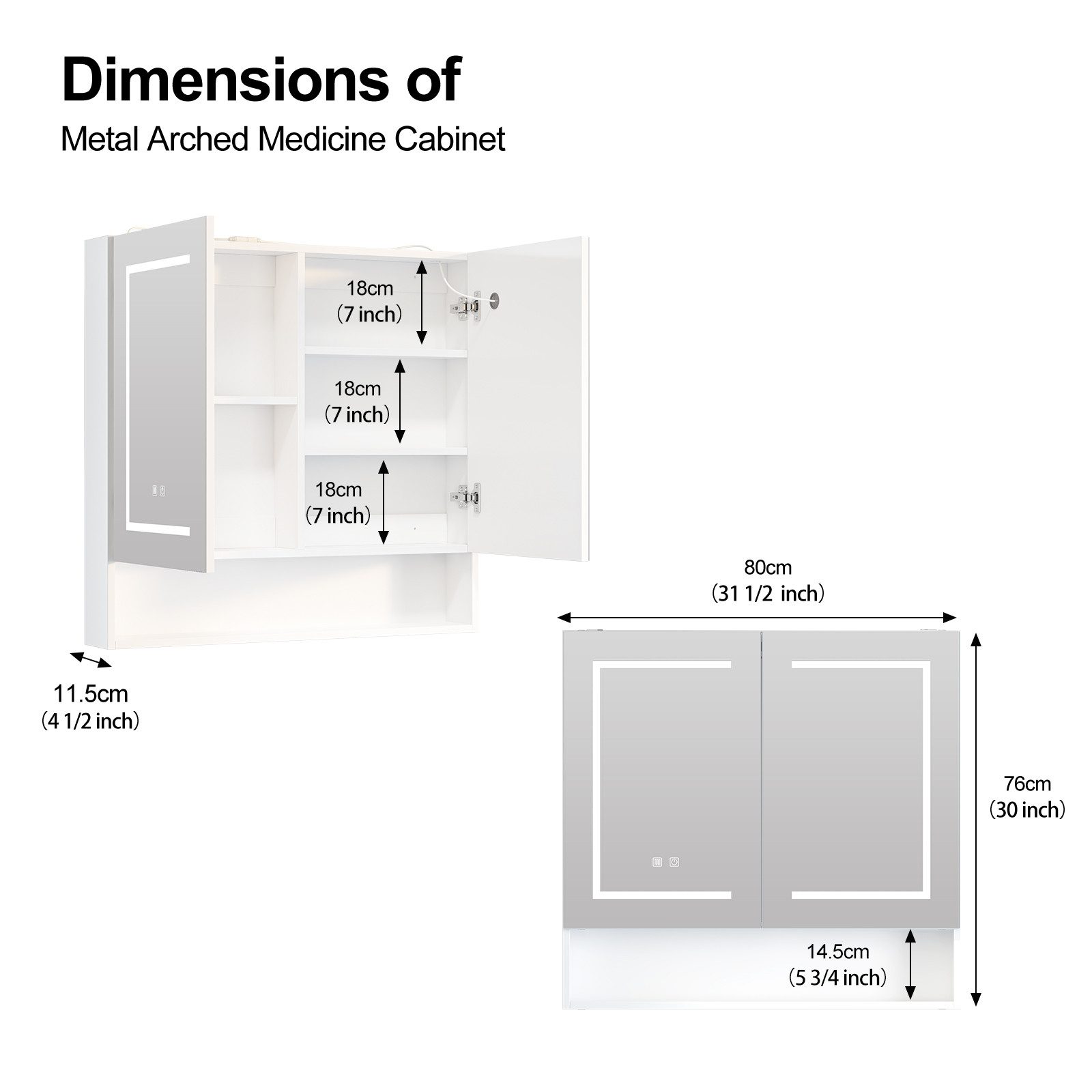 radelldar Badezimmerspiegelschrank Großer LED-Spiegelschrank,Antibilddunstf günstig online kaufen