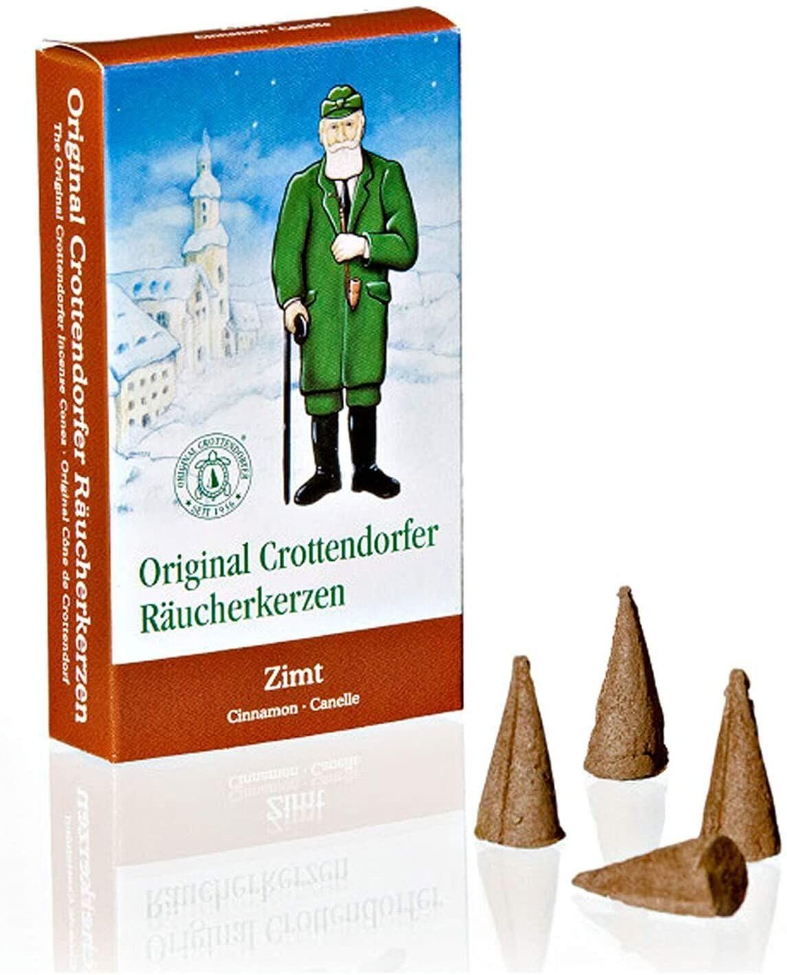 Crottendorfer Räucherkegel 10 Päckchen Räucherkerzen - 5 x Zimt, 5 x Tannenduft
