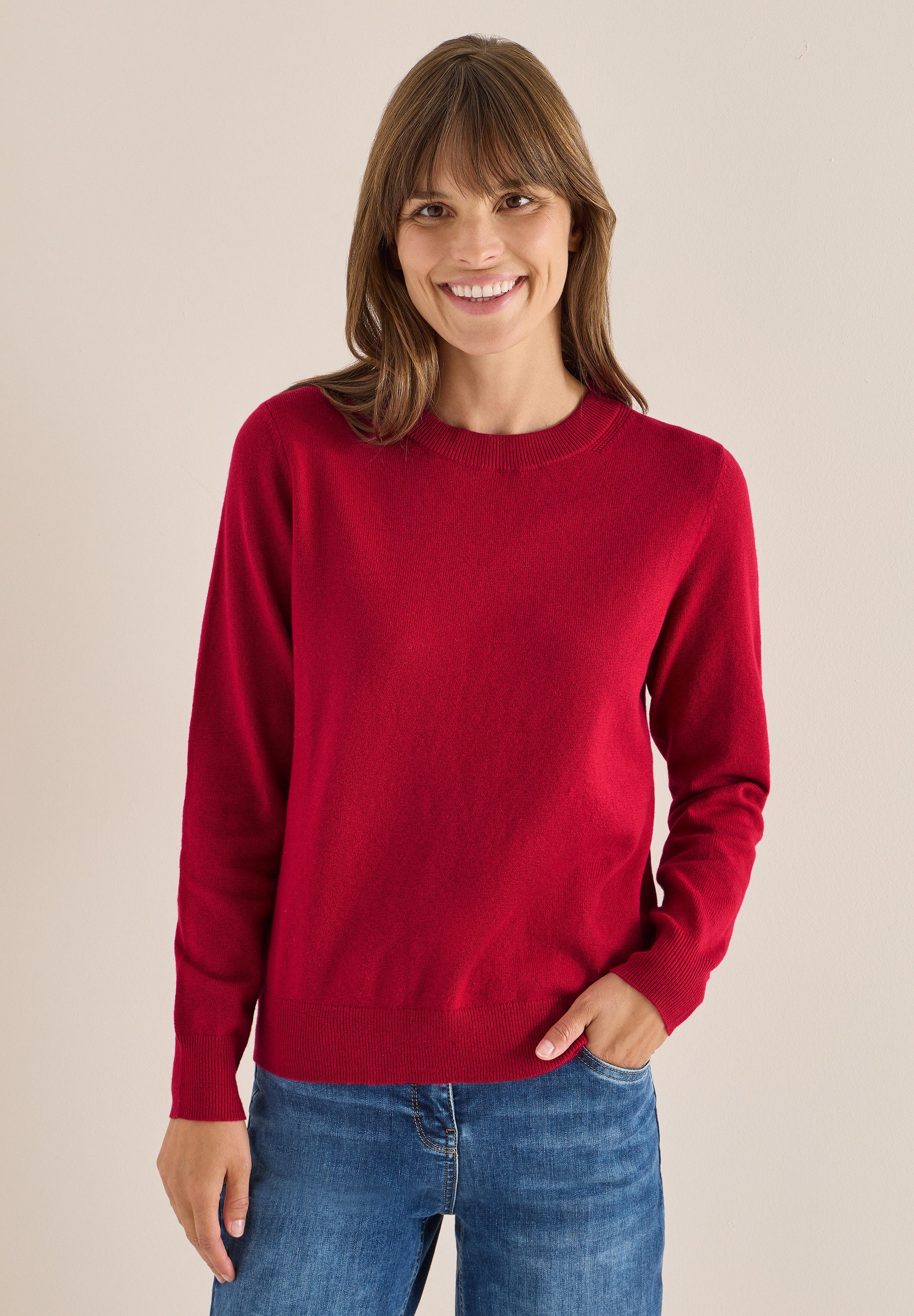 CECIL Strickpullover mit Rundhalsausschnitt günstig online kaufen