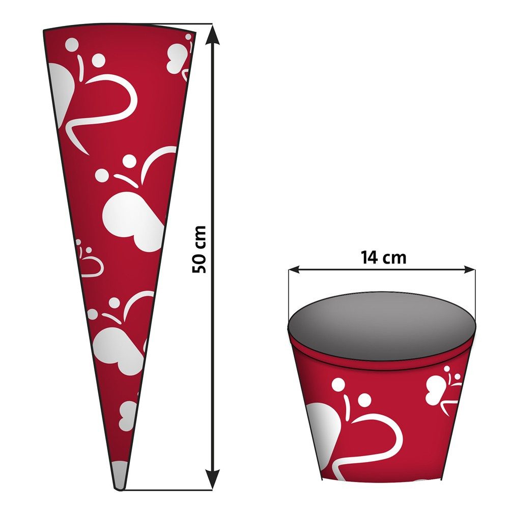 Roth Schultüte Seeadler 50cm, mit gelbem Tüllverschluss Zuckertüte Tiere Natur Motiv, Seeadlermotiv, Geschwisterformat, Naturdesign, runde Form, Schulstart