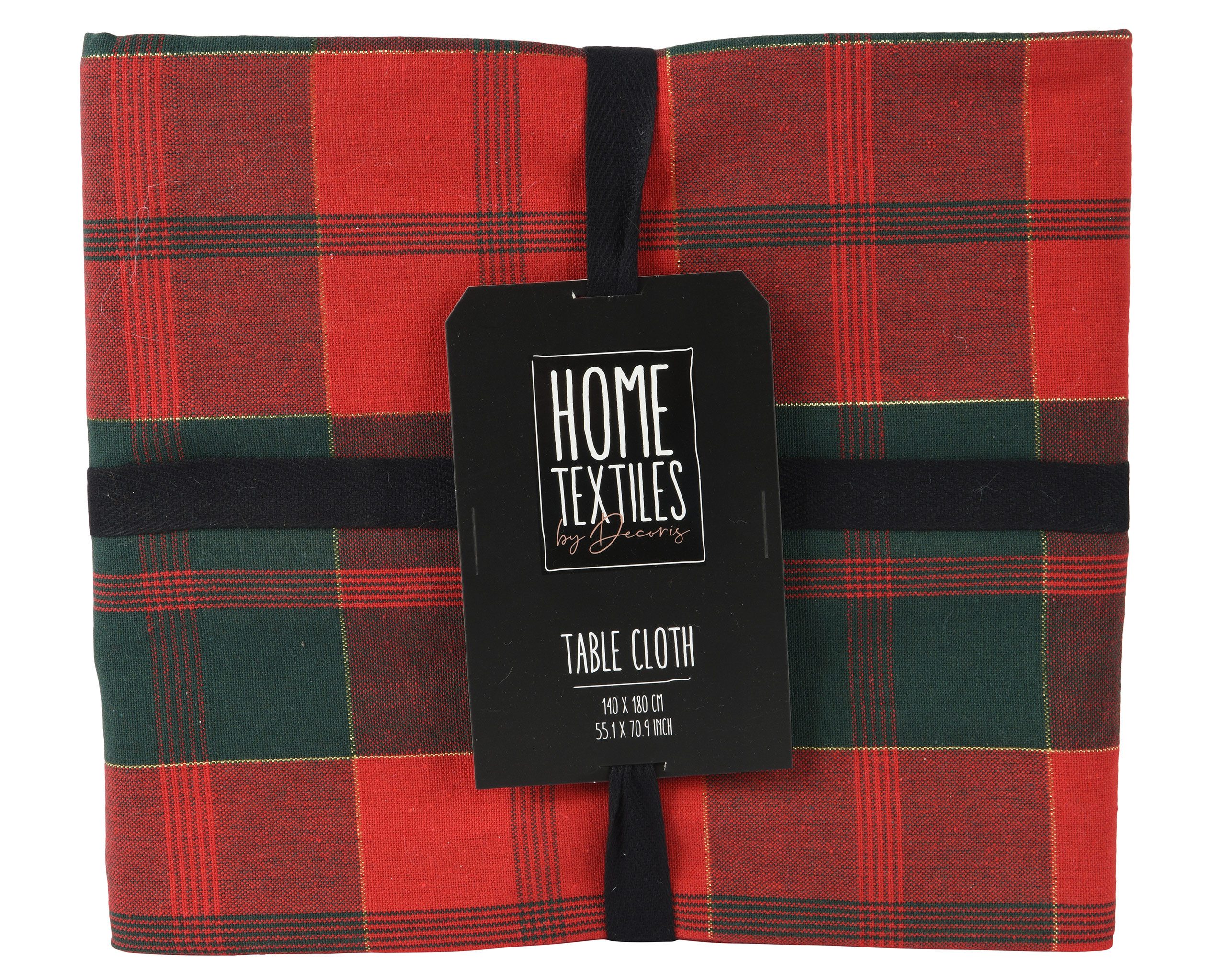 Kaemingk Tischdecke, Tischdecke Baumwolle 180x140cm mit Schottenkaro Muster günstig online kaufen