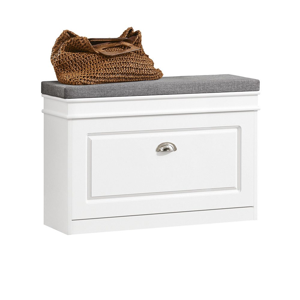 SoBuy Schuhkipper FSR82, Schuhregal schmal, Sitzbank mit Stauraum, Flur, Schlafzimmer, Schuhschrank schmal, Schuhbank mit Sitzkissen, mit Klappe