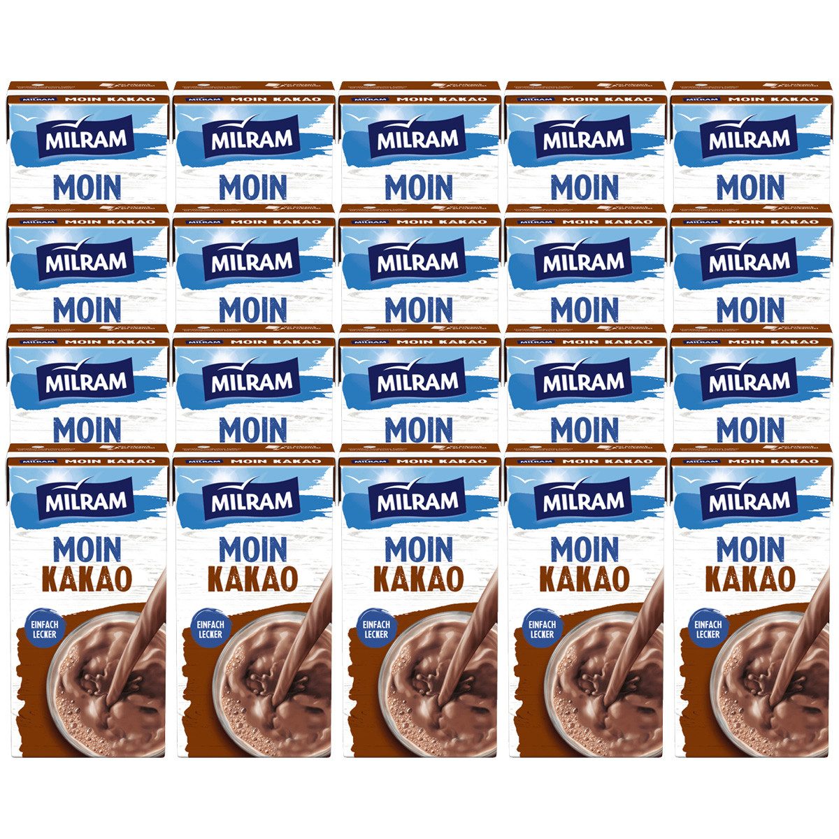 MILRAM Kakao, Milram Moin Kakaogeschmack Milch Getränk fettarm 500ml 20er Pack