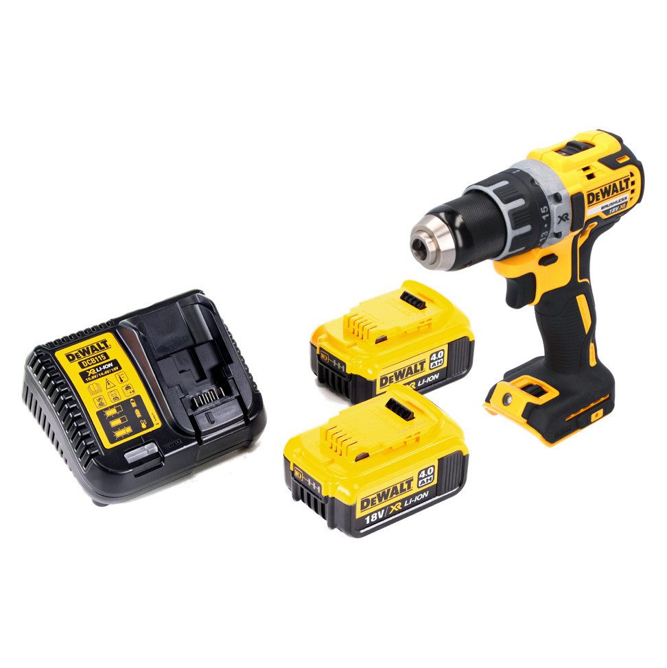 DeWalt Akku-Schrauber DCD 791 M2 Akku Bohrschrauber 18 V 70 Nm Brushless + 2x Akku 4,0 Ah