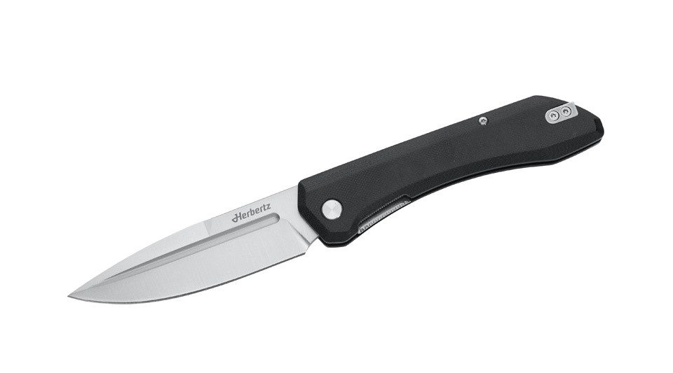 Herbertz Taschenmesser Herbertz Outdoor-Taschenmesser, Liner Lock, schwarz, G10, (1 St), Hosenclip