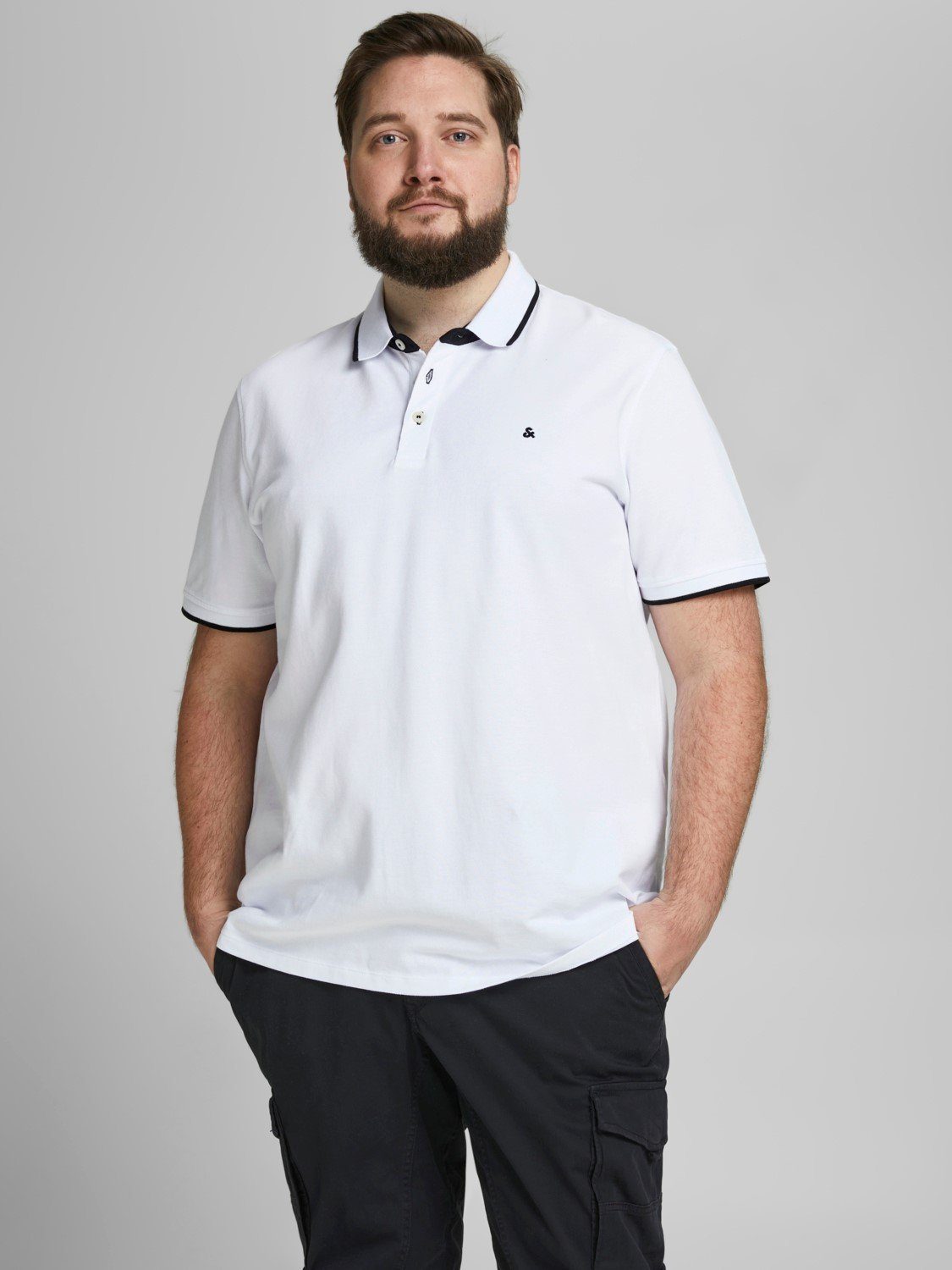Jack & Jones Herren Poloshirt JJEPAULOS - Relaxed Fit Plussize günstig online kaufen