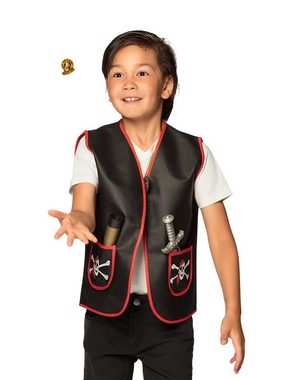 Boland Kostüm Piratenweste für Kinder, Einfache Kinderweste mit Piratenmotiv