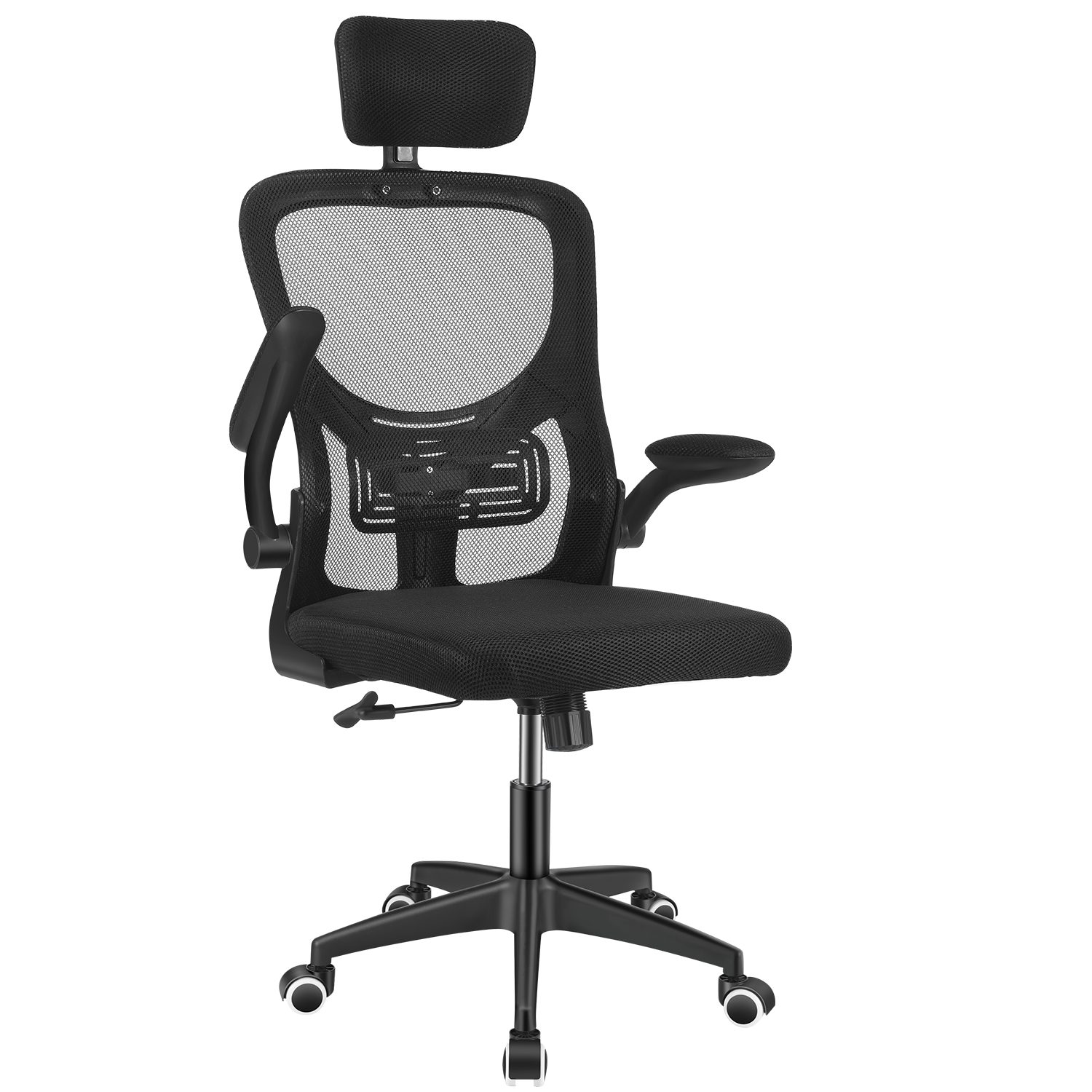 oyajia Bürostuhl Schreibtischstuhl mit Verstellbarer Kopfstütze, Armlehnen, günstig online kaufen