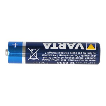 VARTA Varta Longlife Power (ehem. High Energy) Micro AAA LR03 lose Ware 1 S Batterie, (1,5 V)