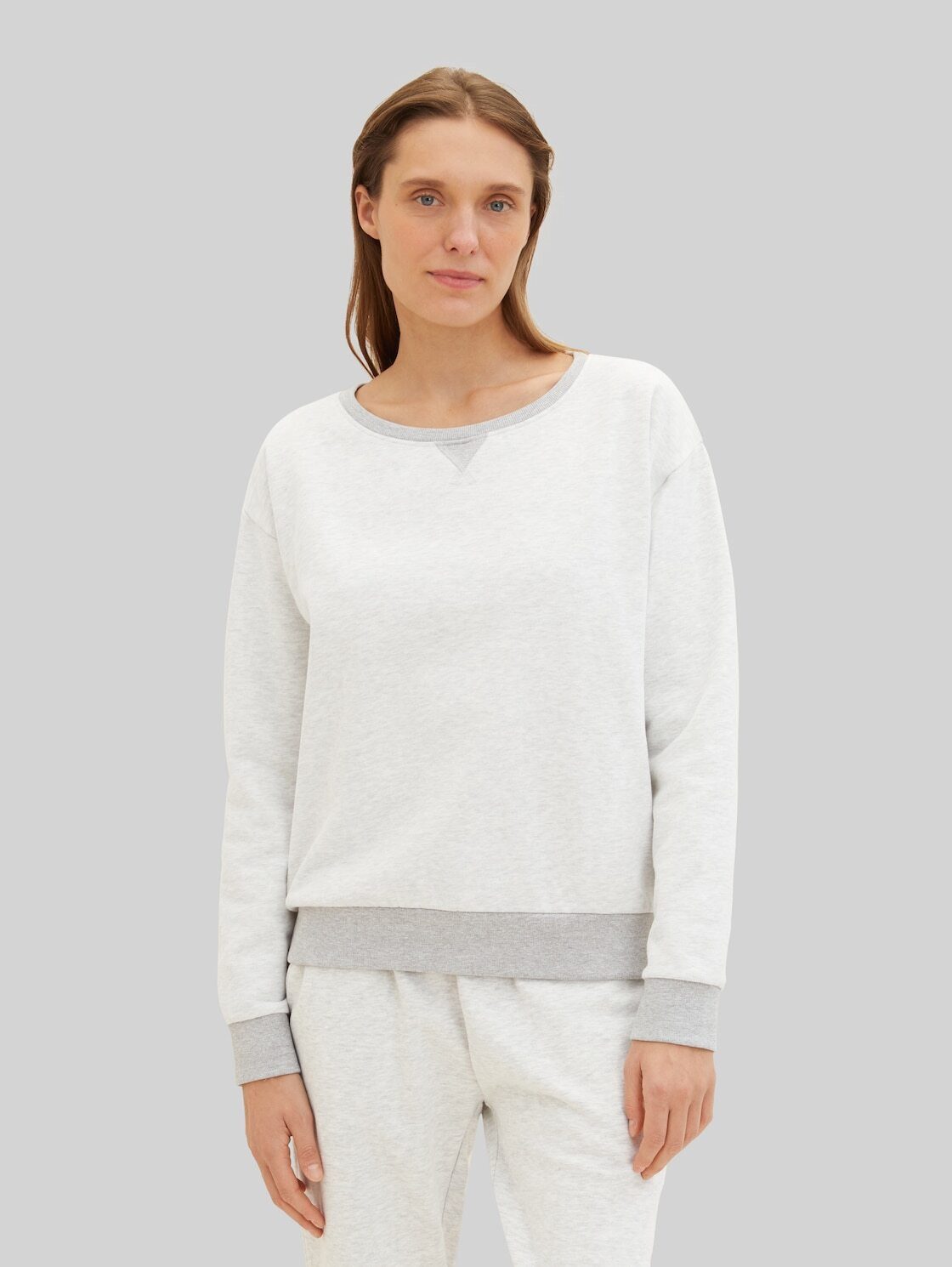 TOM TAILOR Pyjamaoberteil Bodywear (im Einserpack) Loungewear Sweatshirt in Melange Optik