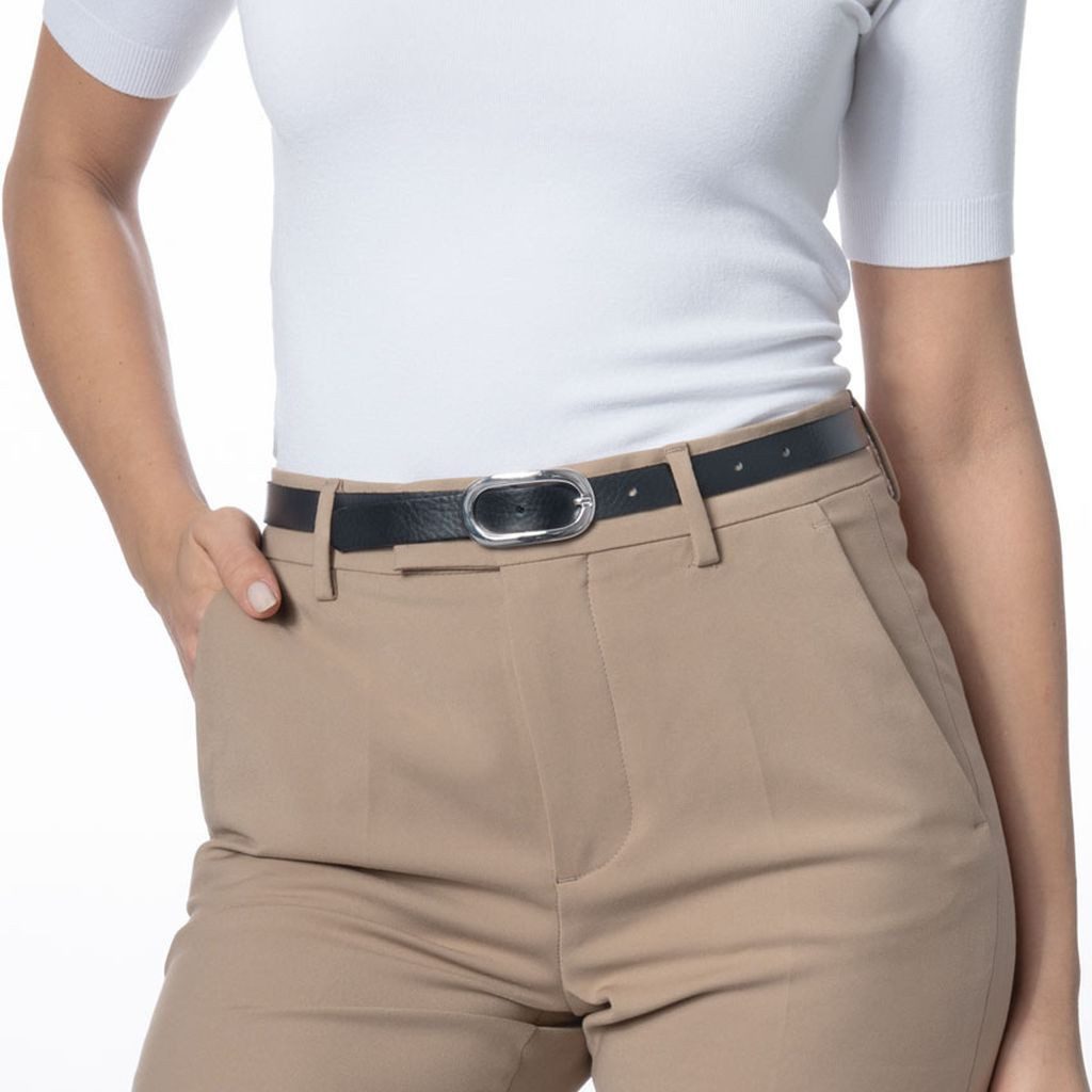 BERND GÖTZ Ledergürtel Ledergürtel mit ovaler Dornschließe im schmalen Stil günstig online kaufen