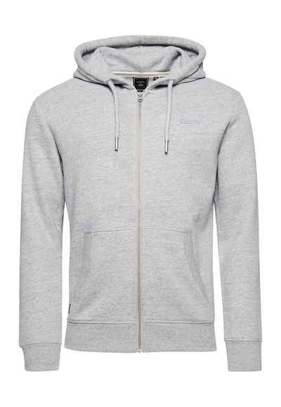 Superdry Sweatshirt Superdry Zipper VINTAGE LOGO EMB ZIPHOOD Athletic Grey Marl Grau