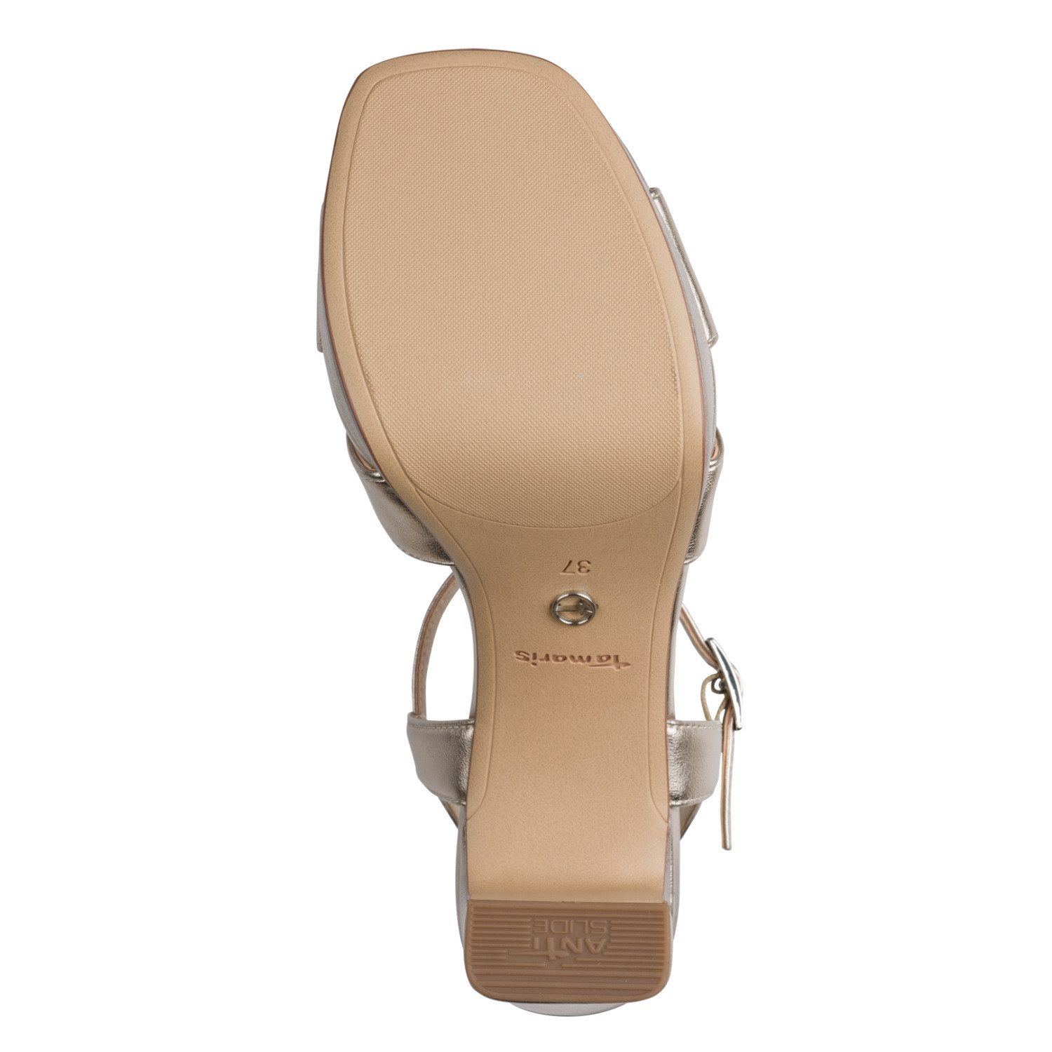 Tamaris High-Heel-Sandalette Blockamsatz, Abendschuh mit verstellbarer Schnalle