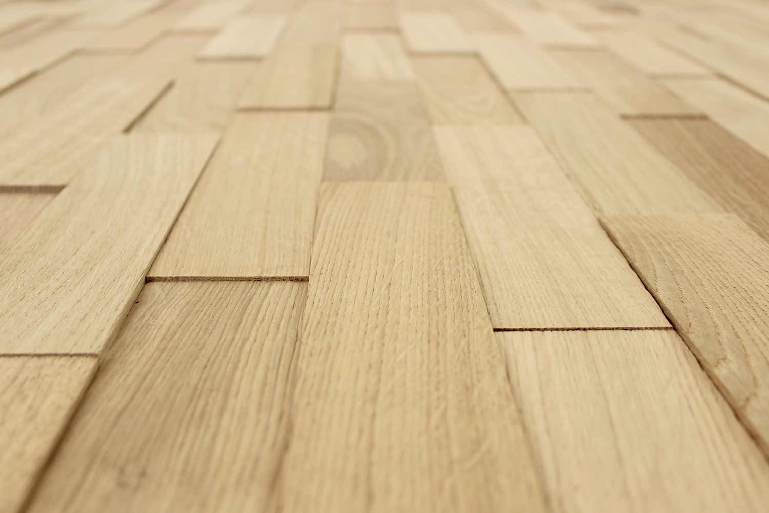 Wodewa Wandpaneel Echtholz Eiche Natur, strukturiert natur - Serie 200, BxL: 5,00x20,00 cm, 1,00 qm, (Set, 100-tlg) zur Decken- und Wandmontage geeignet, Farbe hellbraun, 3D-Optik