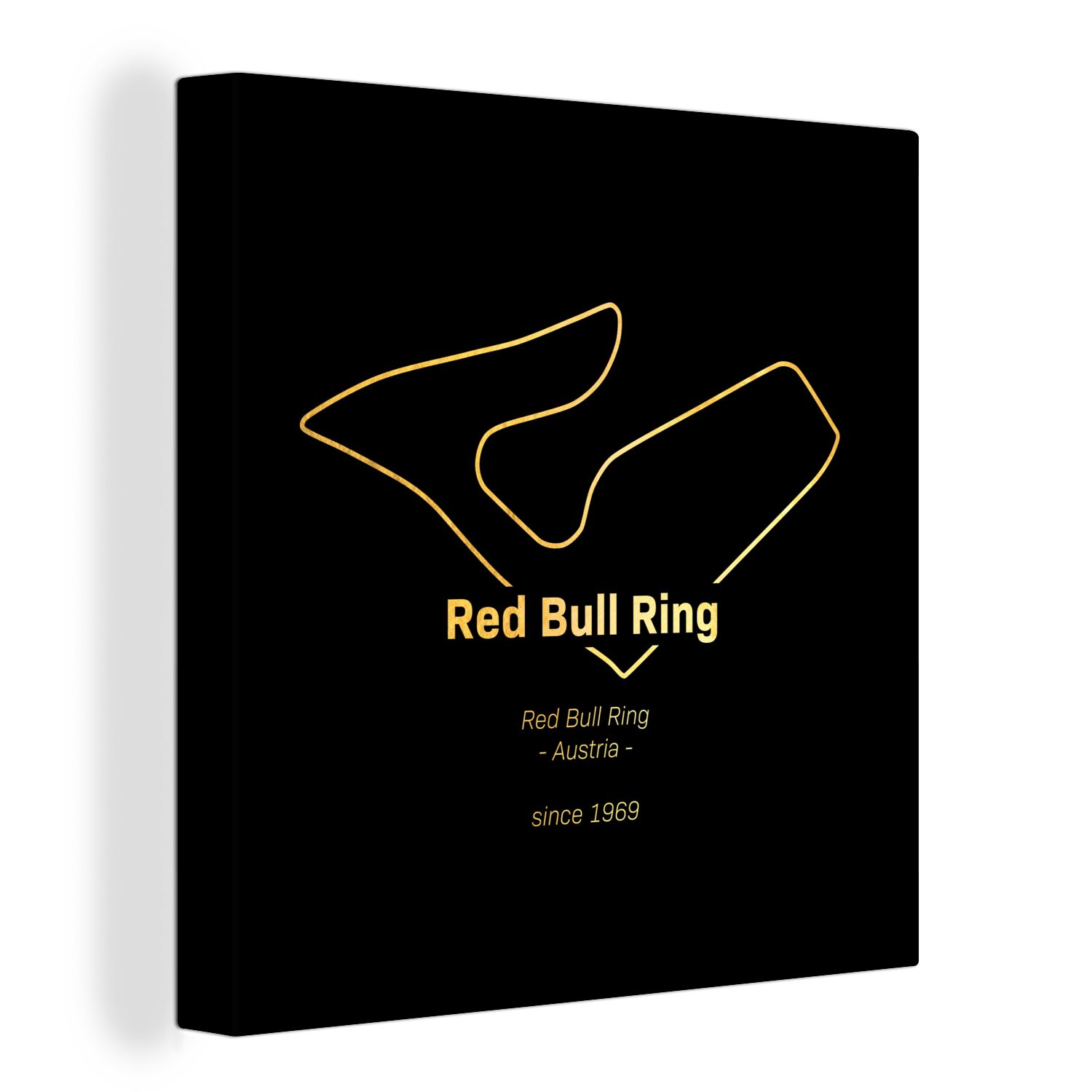 OneMillionCanvasses® Leinwandbild Formel 1 - Rennstrecke - Red Bull Ring, (1 St), Leinwand Bilder für Wohnzimmer Schlafzimmer