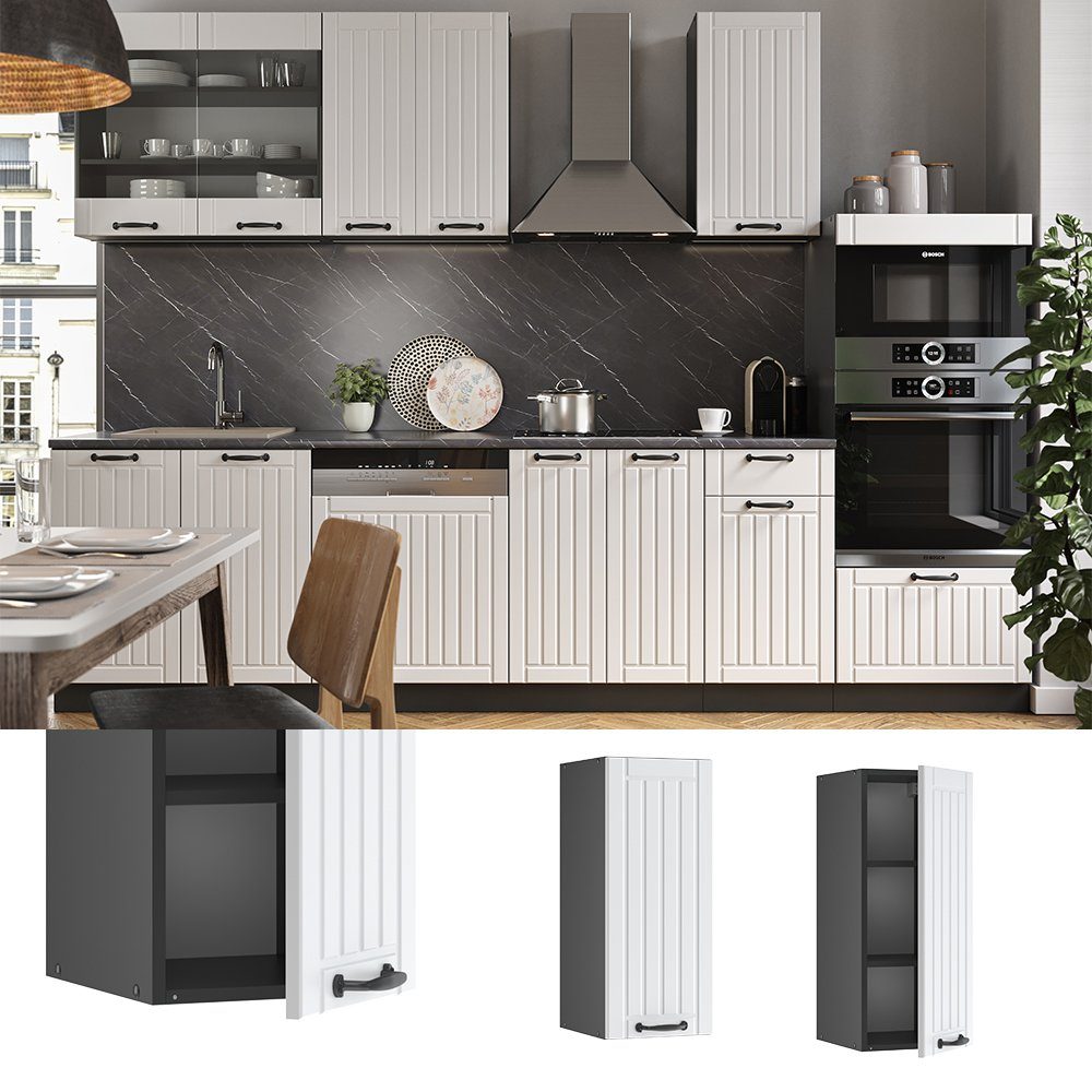 Vicco Hängeschrank Fame-Line, Weiß Landhaus/Anthrazit, 30 günstig online kaufen
