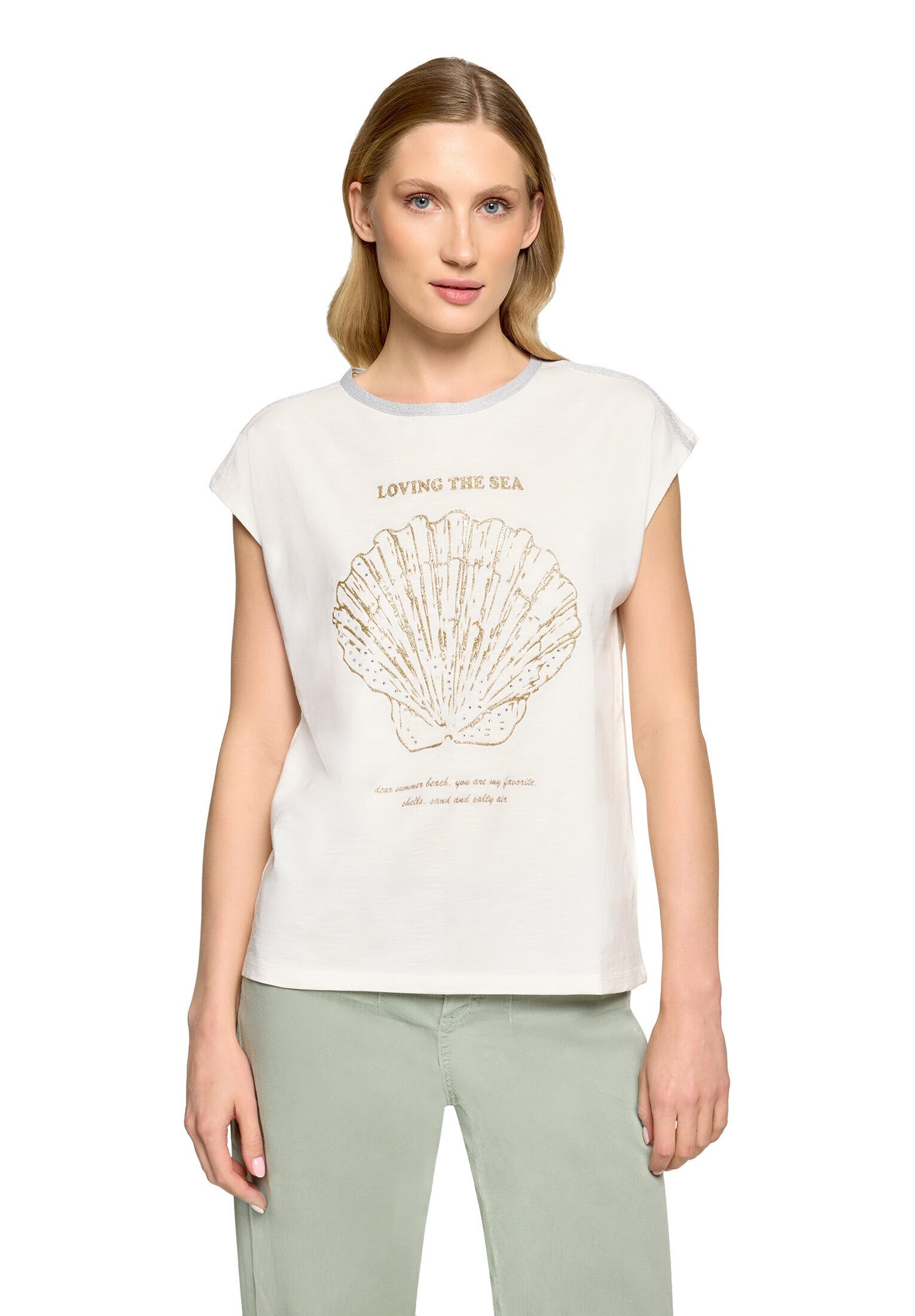 Cartoon Kurzarmshirt Damen mit Placement (1-tlg)