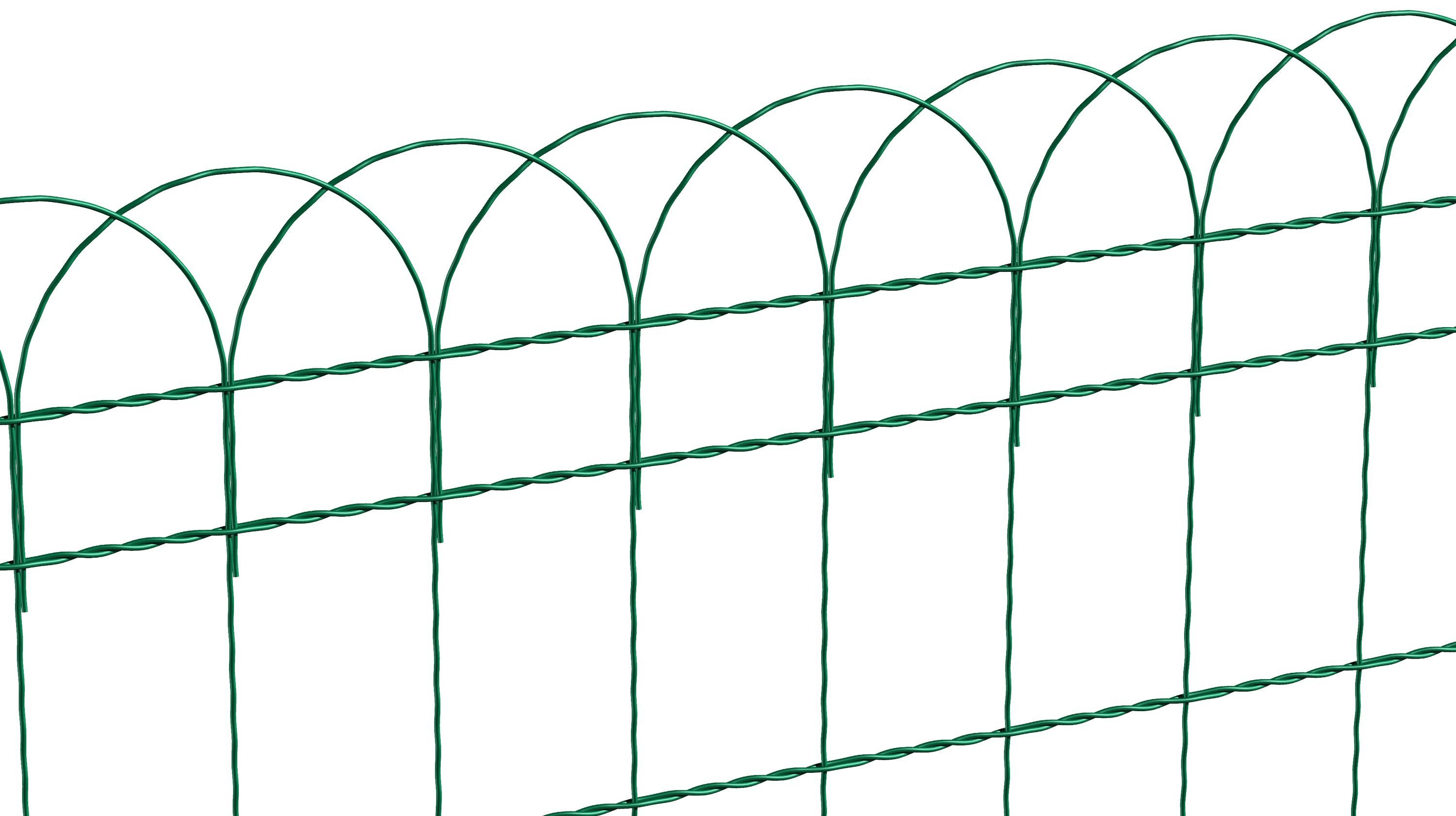 Alberts Zaun Alberts 611842 Ziergeflecht Rondo, grün, Höhe 40 cm, Länge 10 m, Alberts Ziergeflecht Rondo Ziergitter Zierzaun Beetumrandung Zaun Höhe