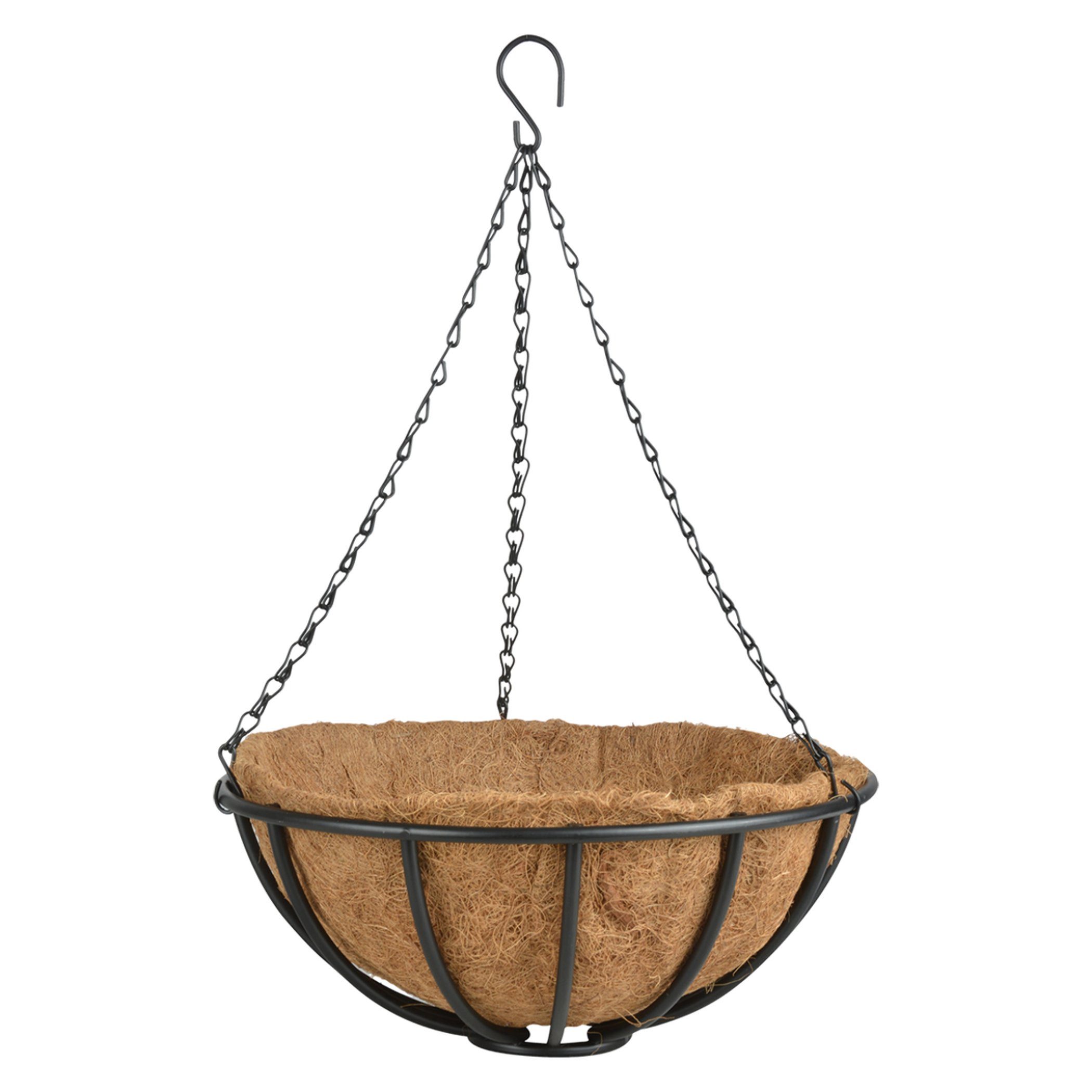 Esschert Design BV Pflanzkübel Hanging Basket 35cm Kokos Blumenampel mit Kette – wetterfest (1 St)