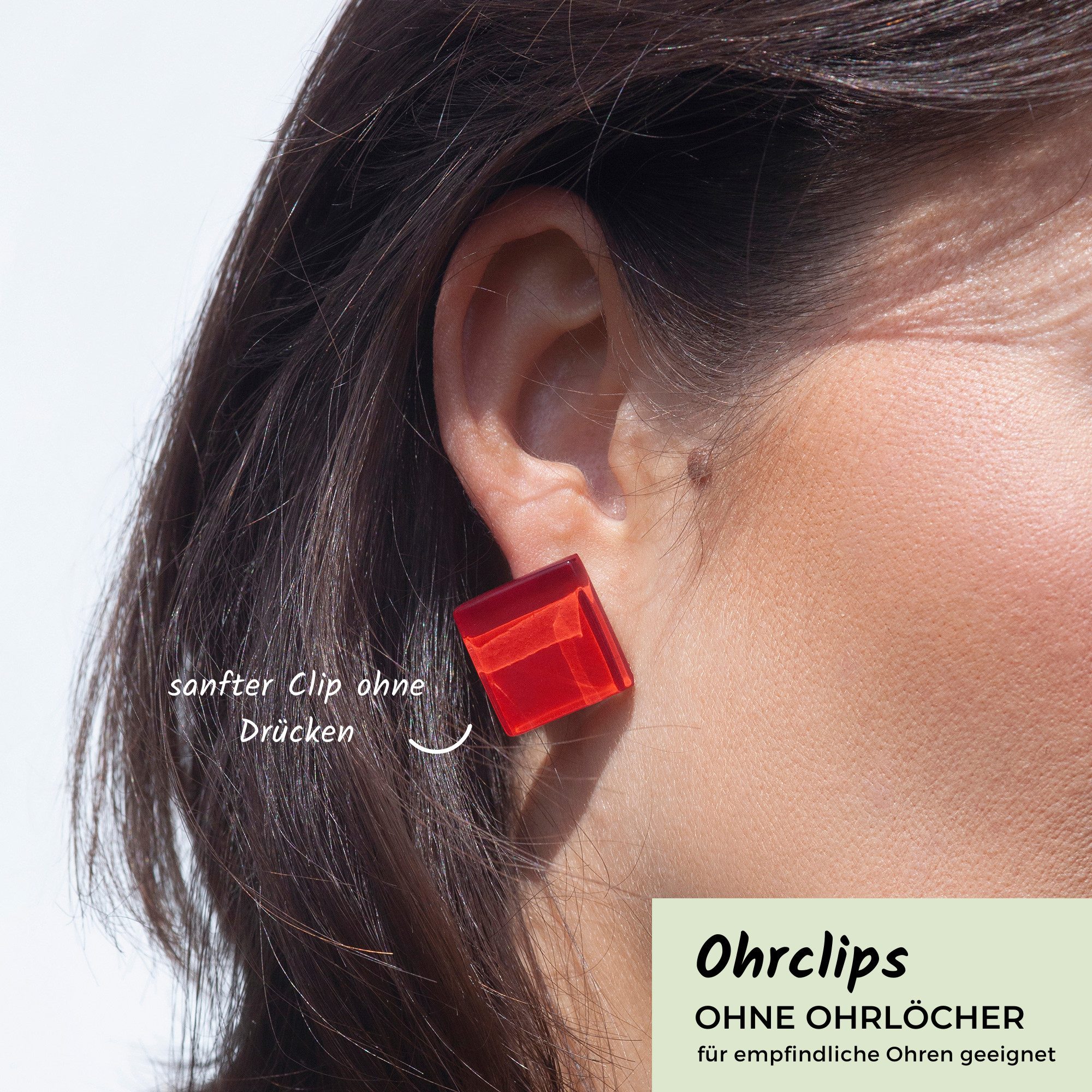 ALEXASCHA Paar Ohrclips Geometrische Statement Clip Ohrringe ohne Ohrlöcher & ohne drücken