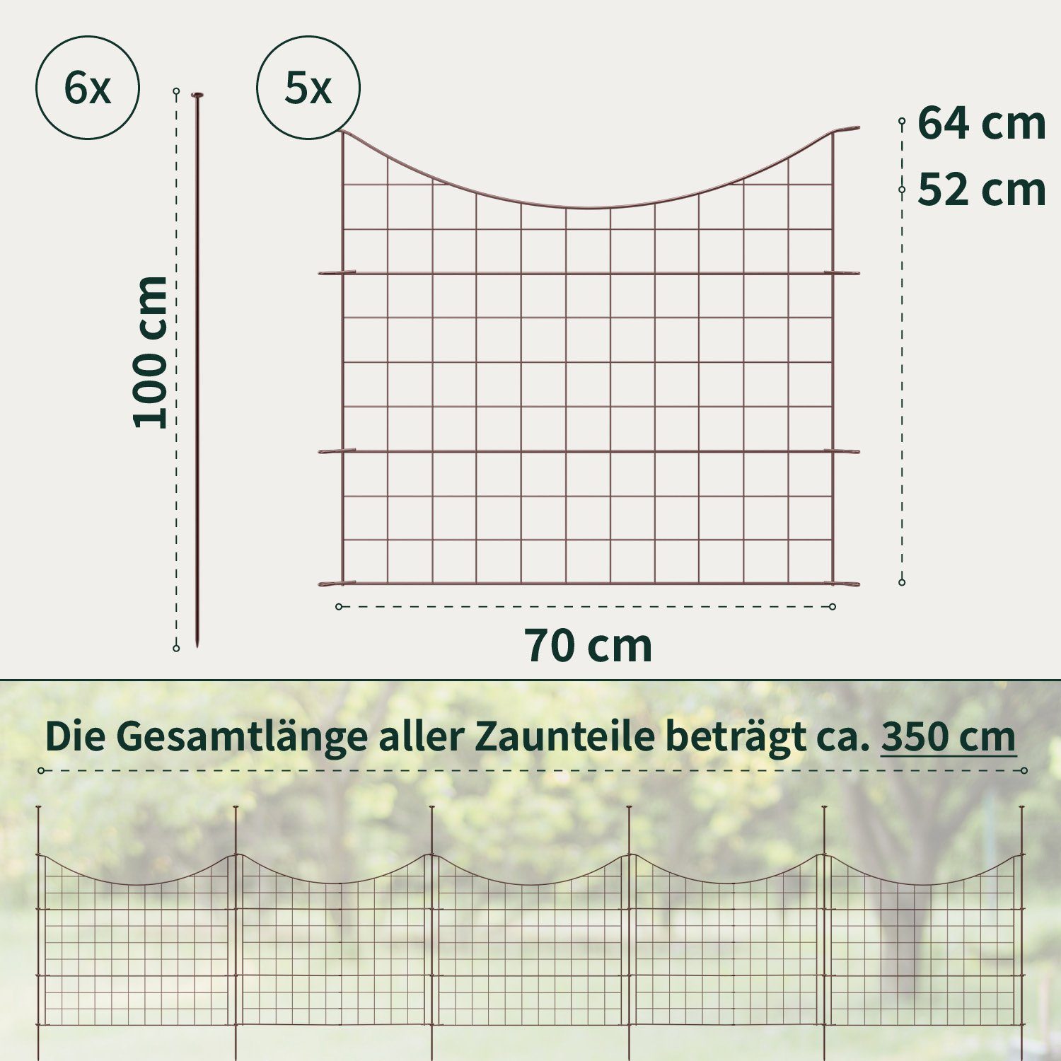 VERDOBA Zaun Teichzaun Gartenzaun Hundezaun - günstig online kaufen