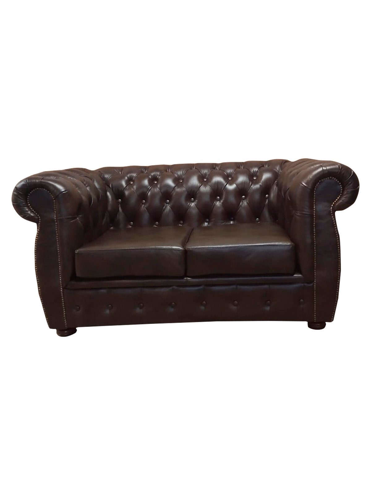 JVmoebel Sofa, Chesterfield Sofa 2 Sitz Luxus Couch Zweisitzer Sofas Braun Möbel