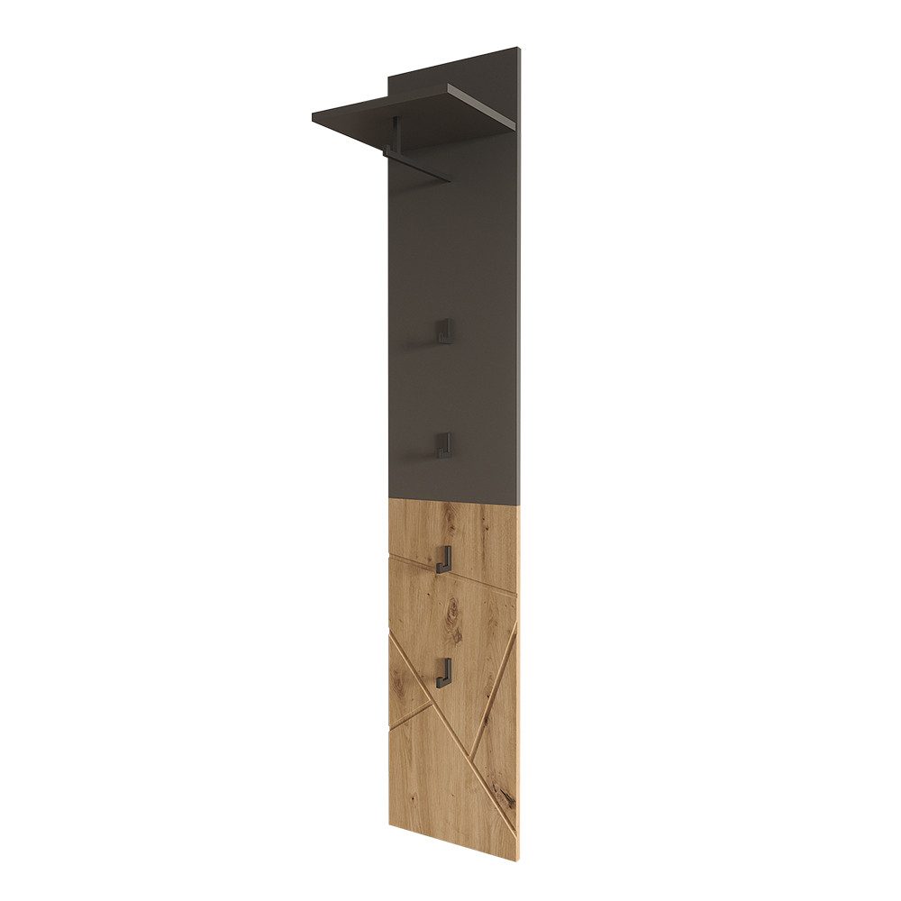 Vicco Garderobenschrank Irma, Anthrazit/Artisan, 31 x 160 cm (1-St)